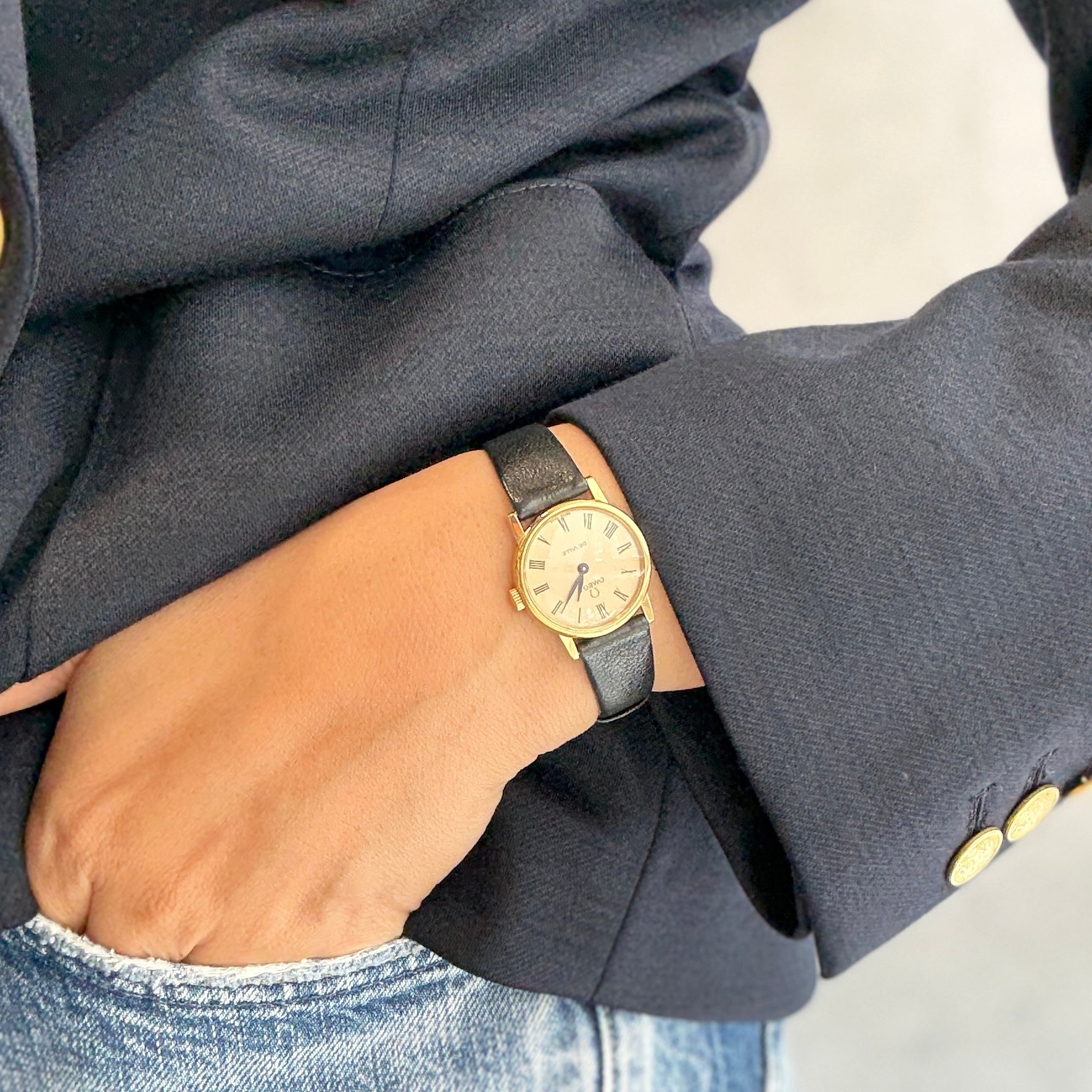 【OMEGA】オメガ デヴィル GP ラウンド Gold Roman デッドストック