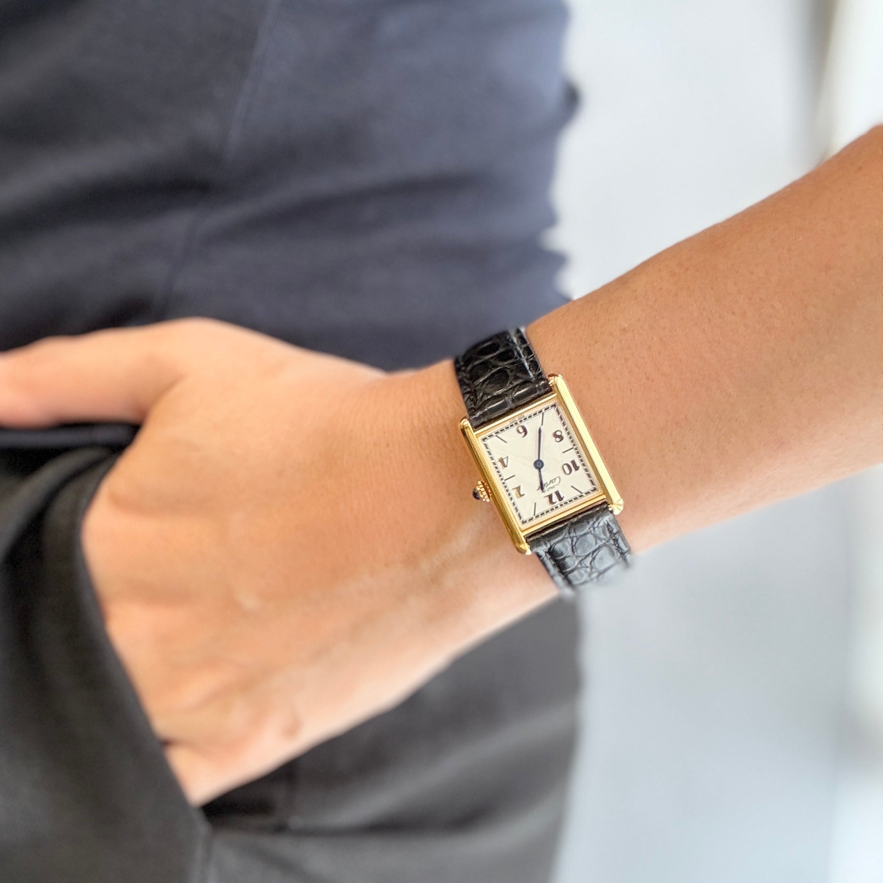 【Cartier】カルティエ マストタンク LM 飛びローマ 付属品完備 カルティエコンプリートサービス済み