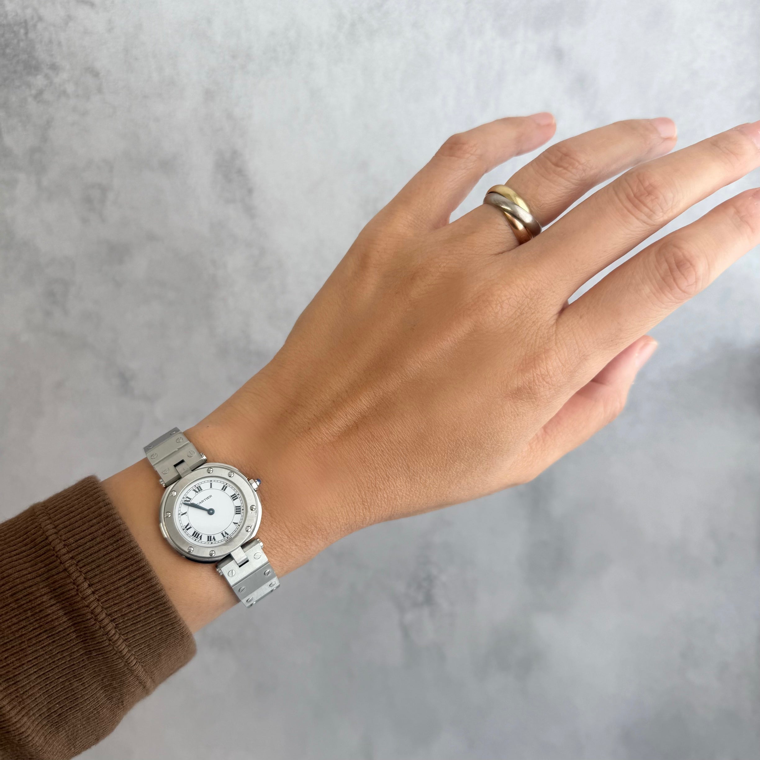 【Cartier】カルティエ サントスヴァンドームSM ステンレス カルティエコンプリートサービス済み