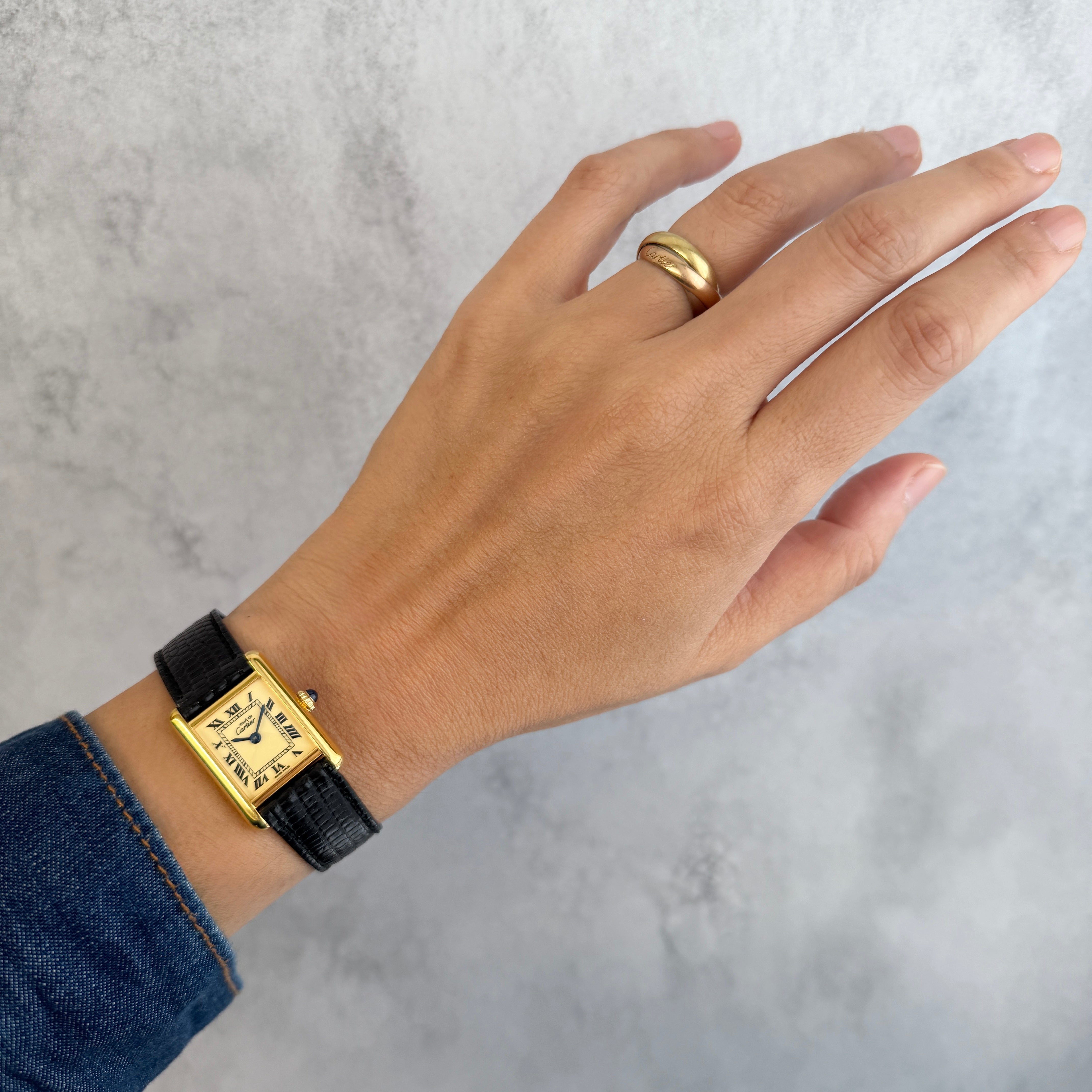 [Cartier] Cartier Must Tank SM Ivory Roman Manual Winding with Lifetime Warranty