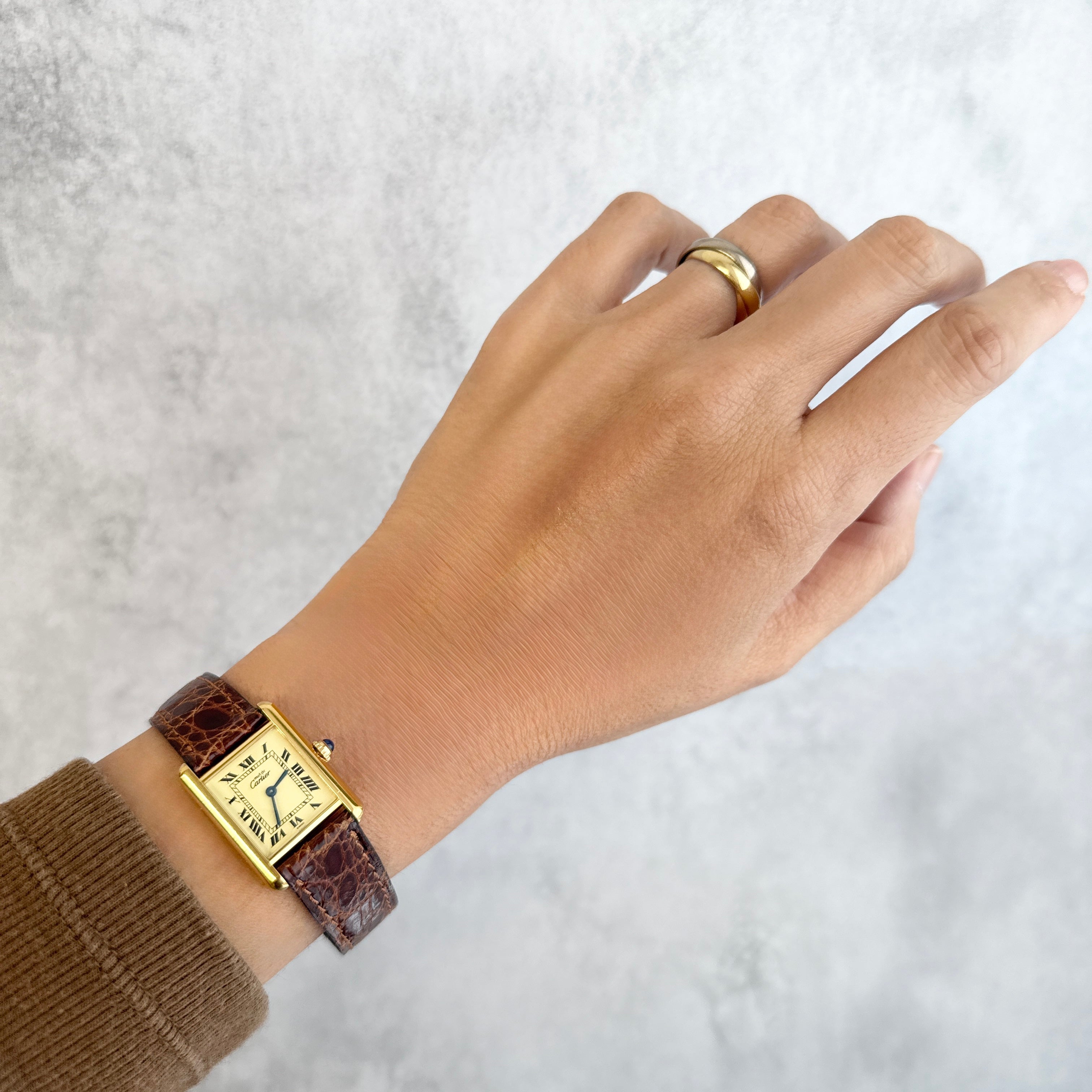 【Cartier】カルティエ マストタンクSM アイボリーローマ 付属品完備 デッドストック