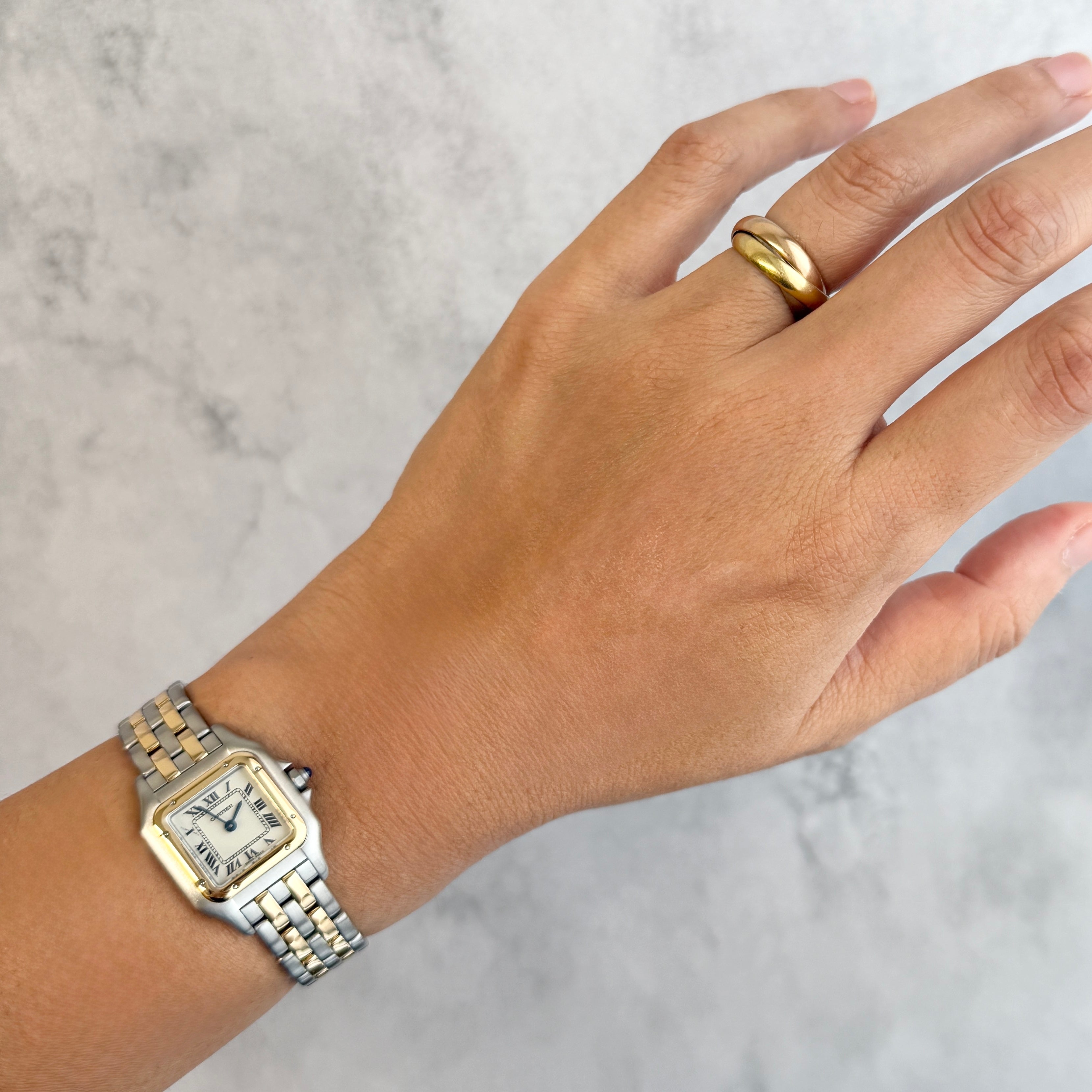 [Cartier] Cartier Panthère SM 2-Row 18K Yellow Gold x Stainless Steel. Complete Cartier Service.