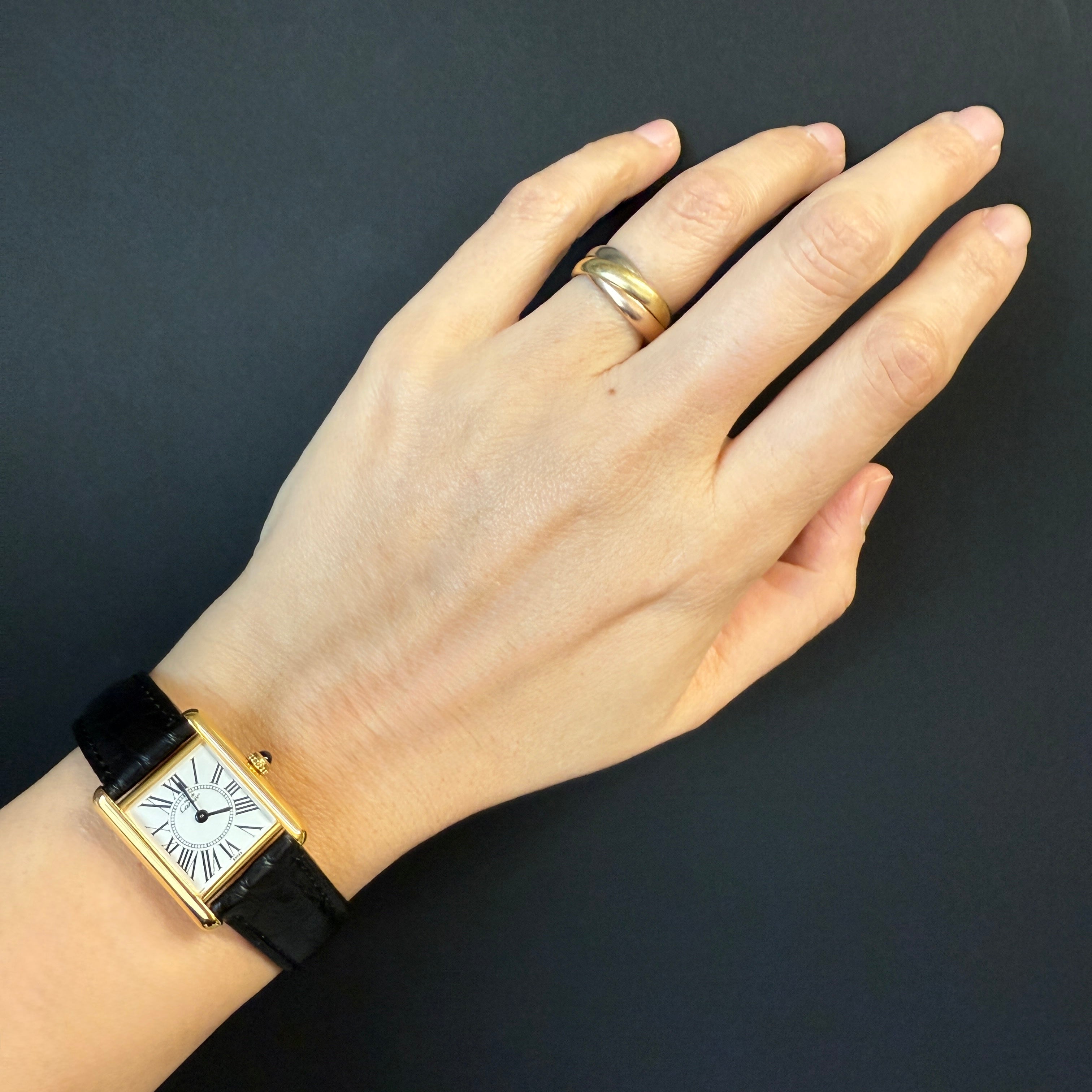 【Cartier】カルティエ マストタンク SMオパラン 純正Dバックル付き