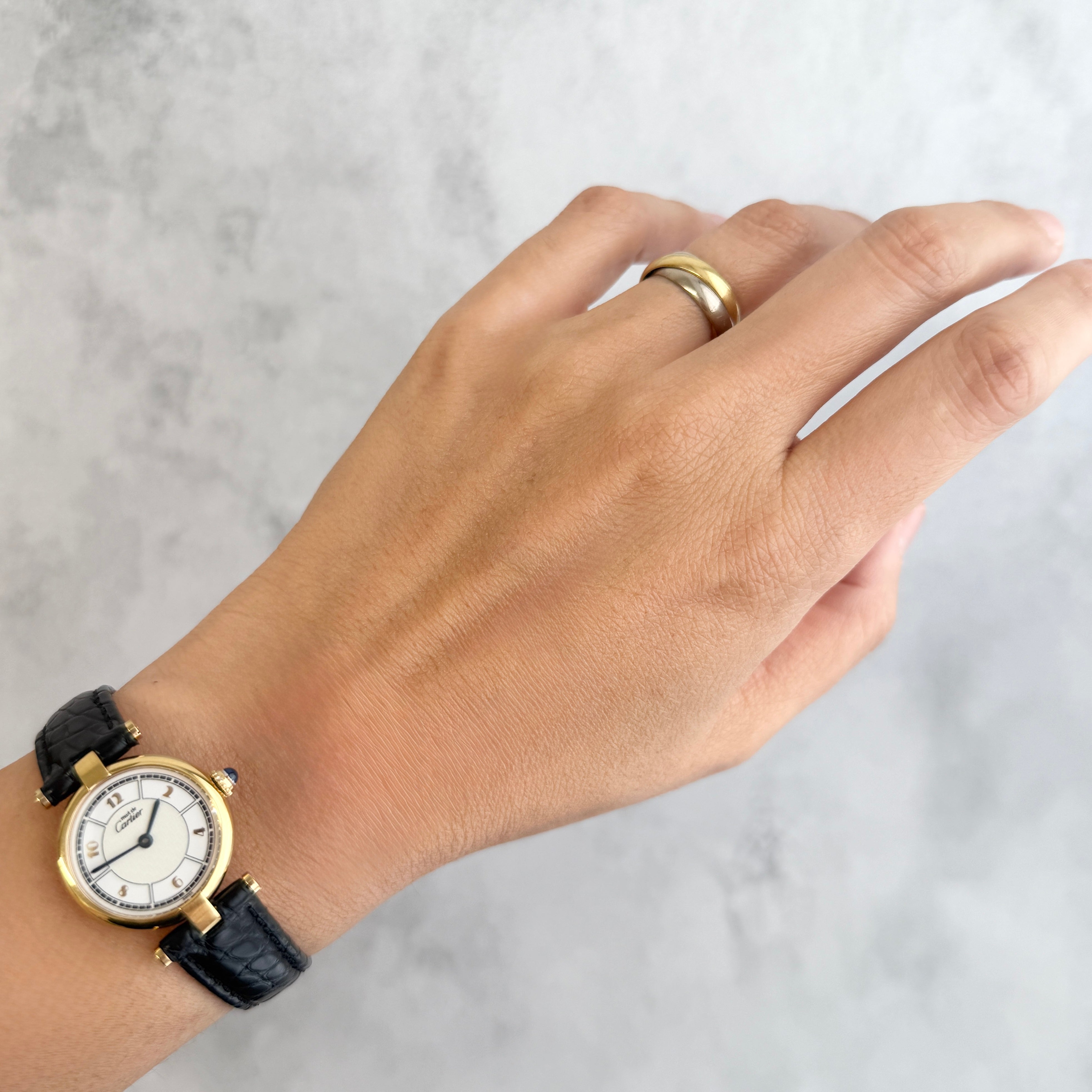 【Cartier】カルティエ マストヴァンドームSM 飛びアラビア 純正Dバックル付き