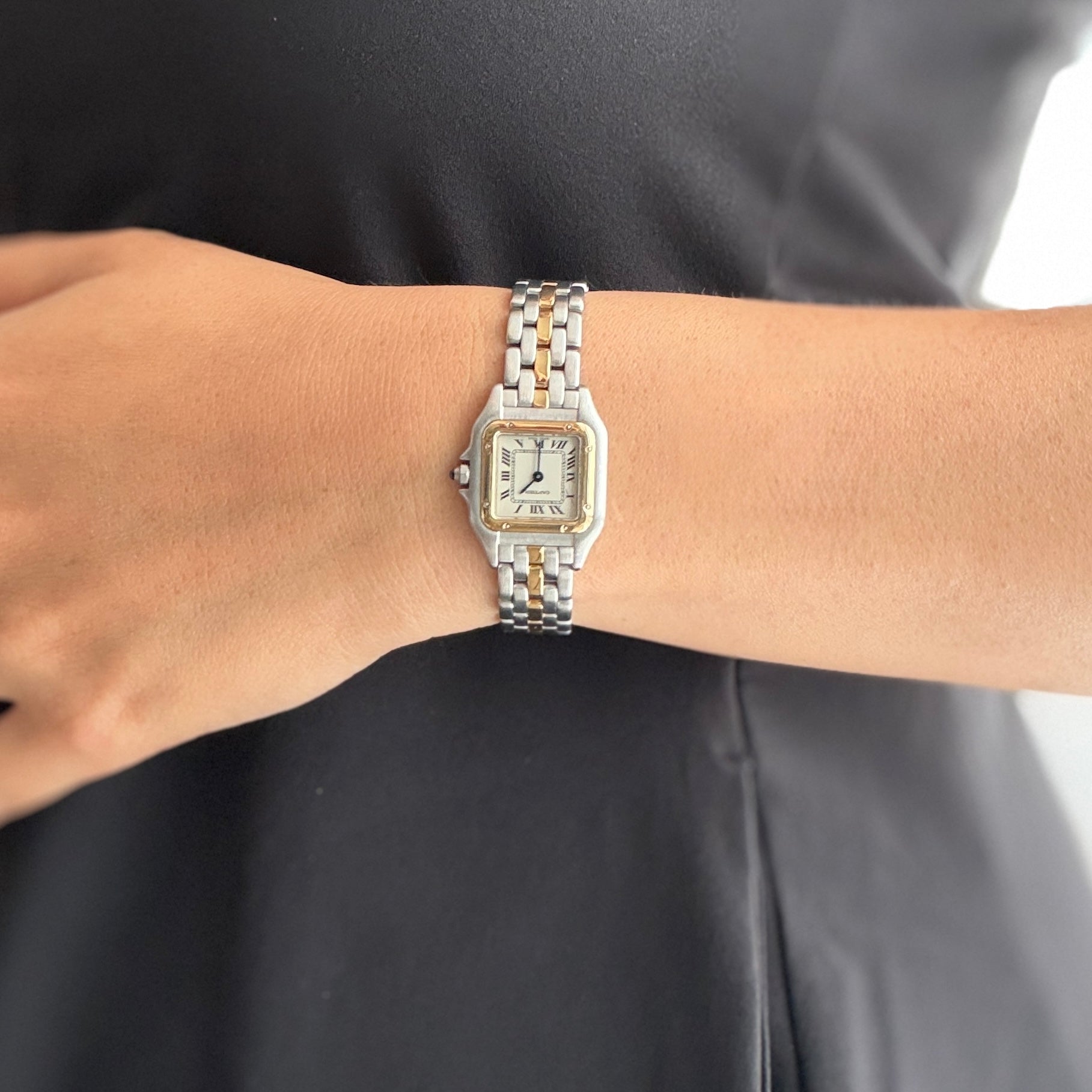 【Cartier】カルティエ パンテールSM 1ロウ 18KYG×SS カルティエコンプリートサービス済み