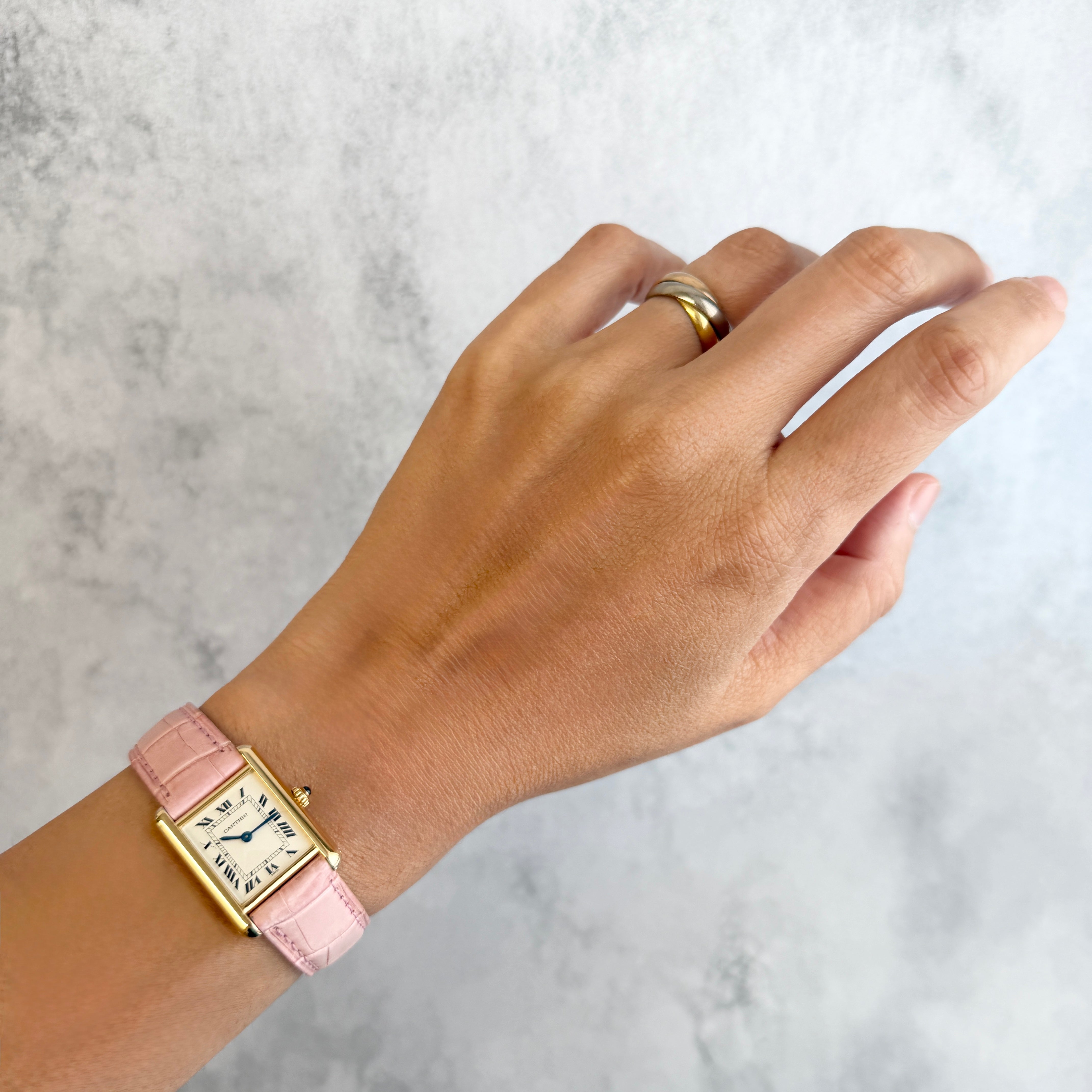 【Cartier】カルティエ タンクルイカルティエ SM 18KYG 付属品完備 カルティエコンプリートサービス済み