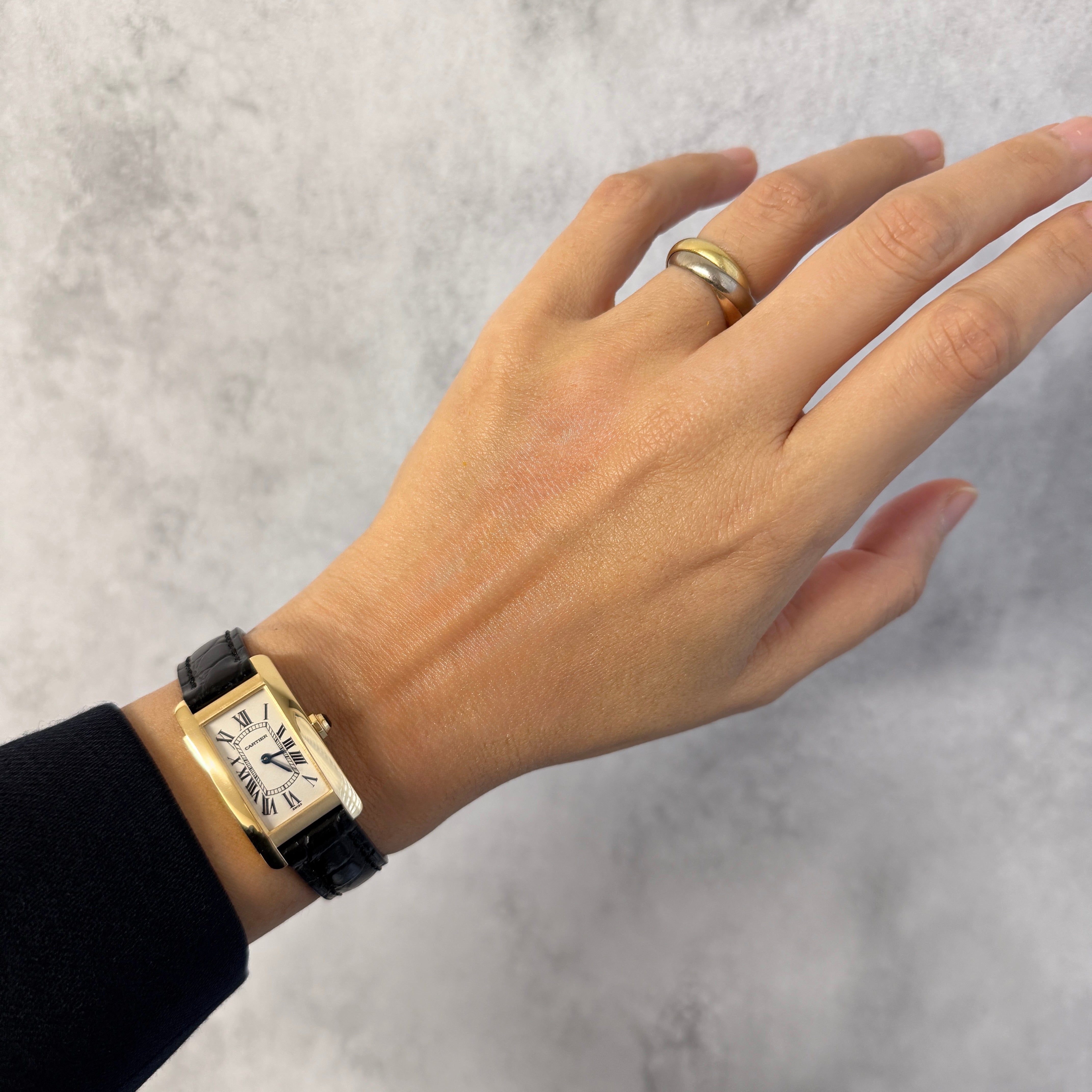 【Cartier】カルティエ タンクアメリカン SM18KYG 付属品付き カルティエコンプリートサービス済み