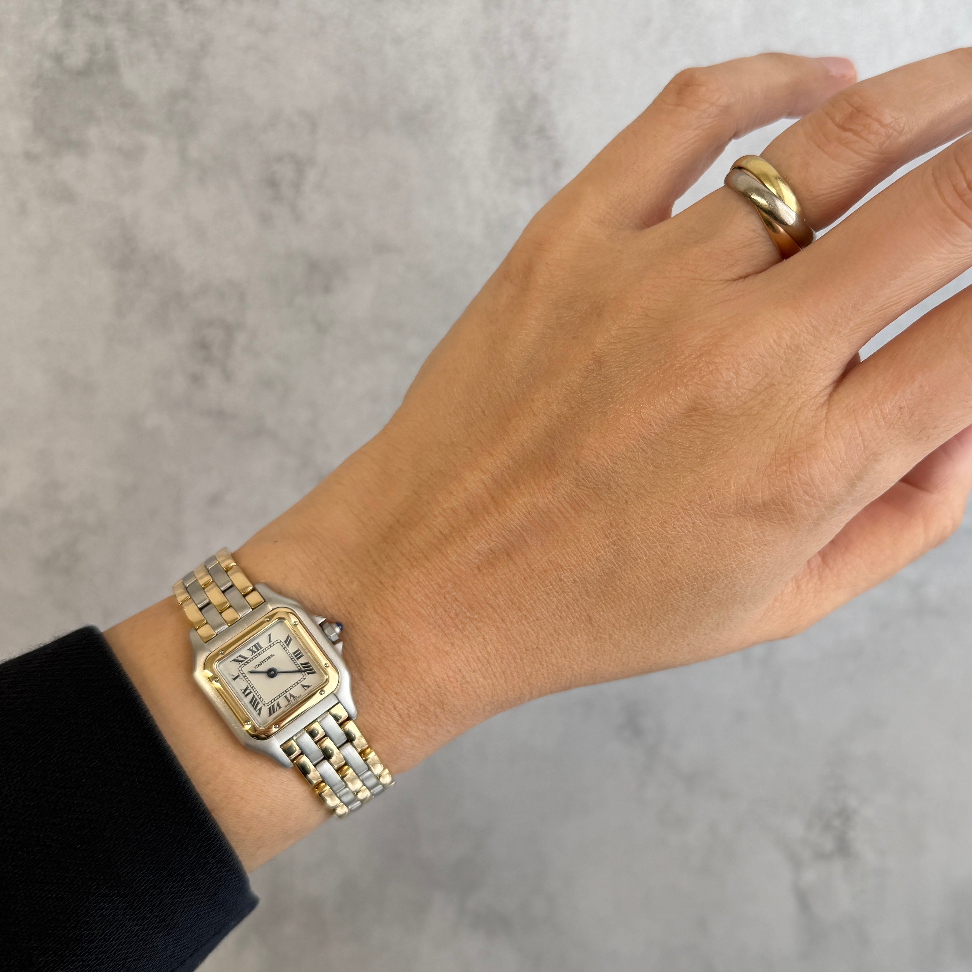 【Cartier】カルティエ パンテールSM 3ロウ 18KYG×SS カルティエコンプリートサービス済み