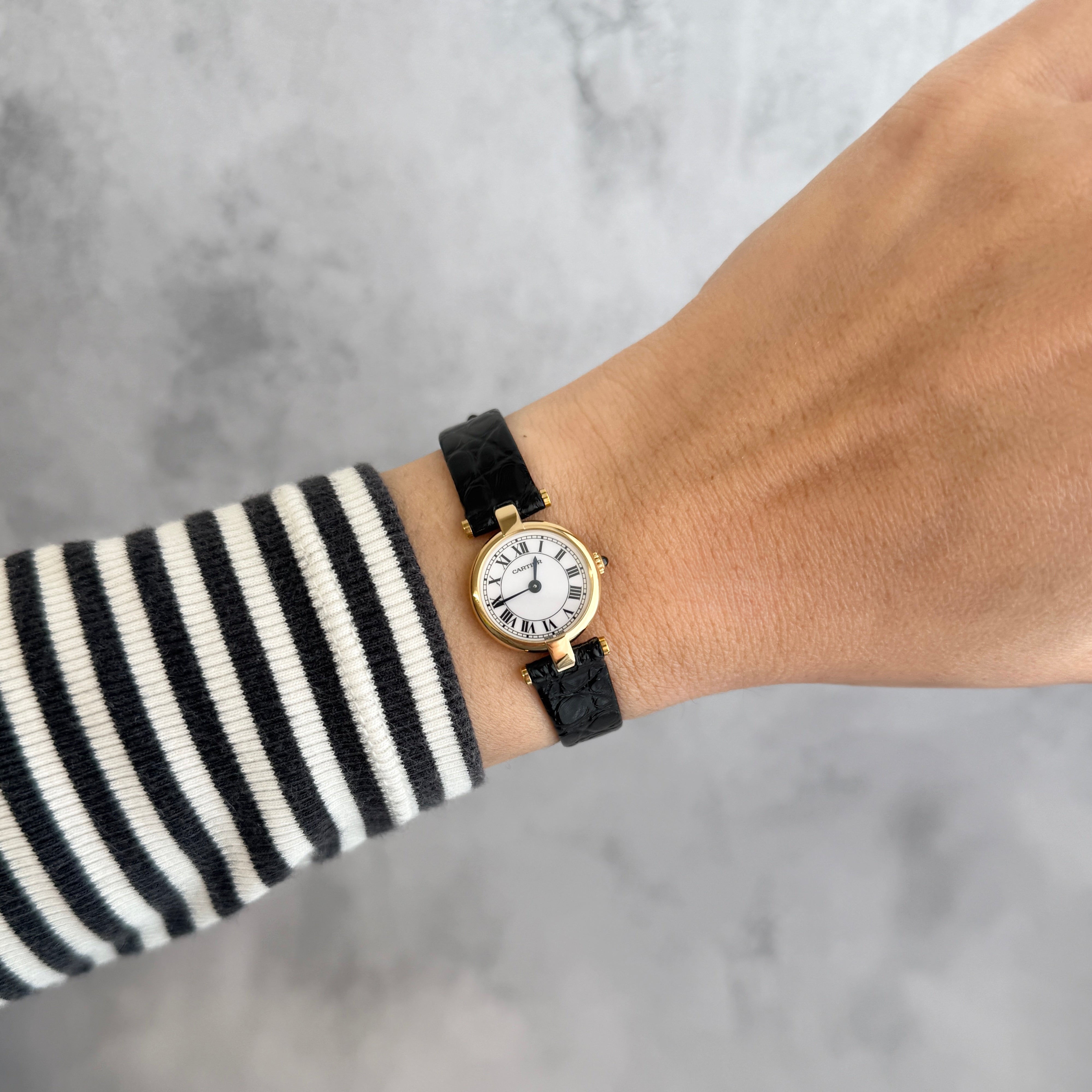 【Cartier】カルティエ ミニヴァンドーム18KYG 純正18KYG尾錠付き カルティエコンプリートサービス済み