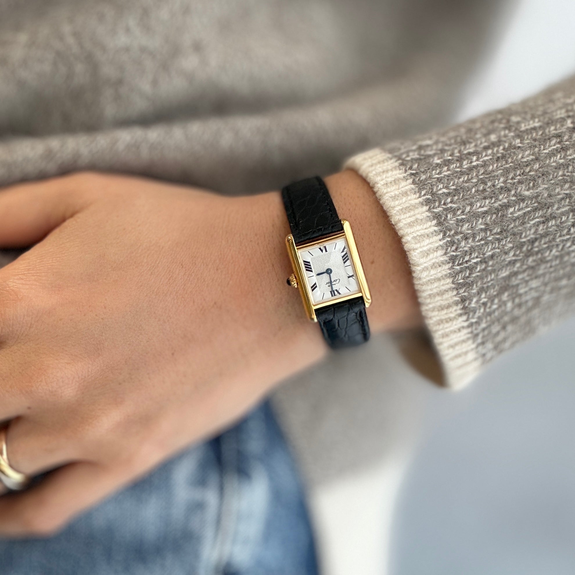 【Cartier】カルティエ マストタンクSM 飛びローマ 付属品完備