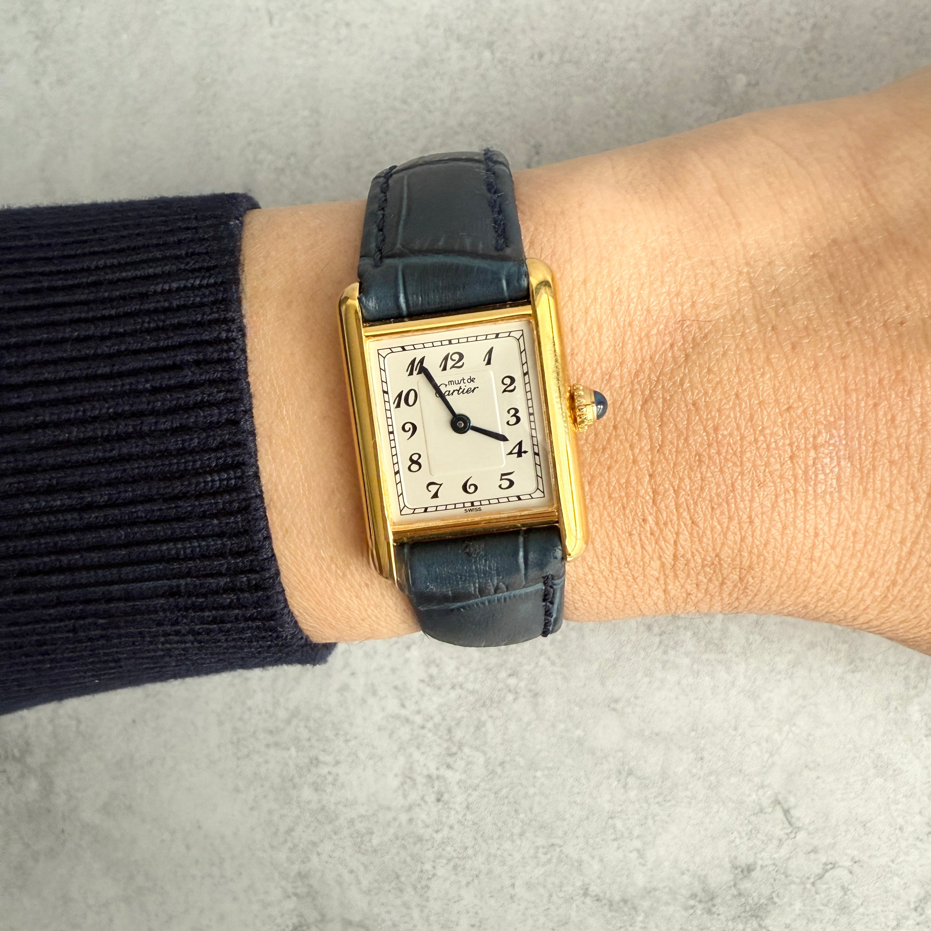 【Cartier】カルティエ マストタンクSM アラビア 国際保証書付き