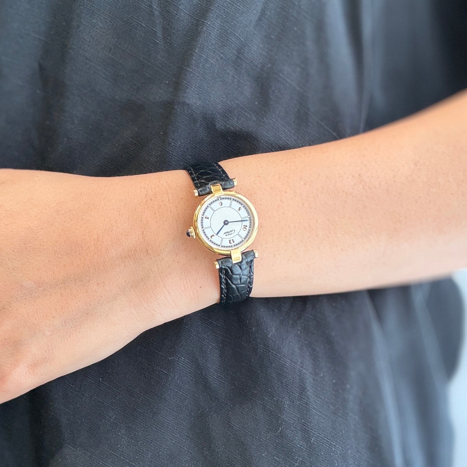 【Cartier】カルティエ マストヴァンドームSM 飛びアラビア 純正Dバックル付き