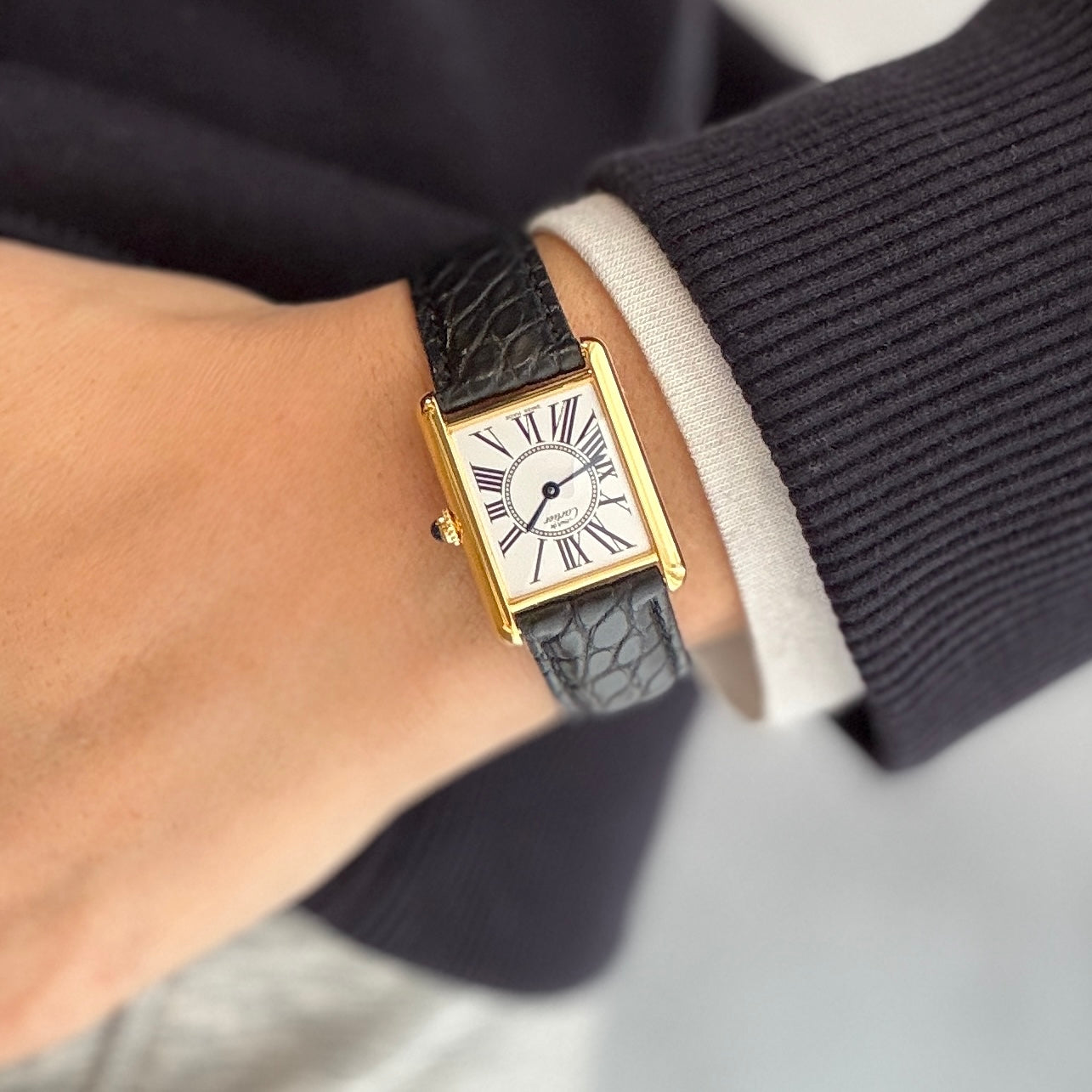 【Cartier】カルティエ マストタンクLM オパラン 付属品完備 カルティエコンプリートサービス済み