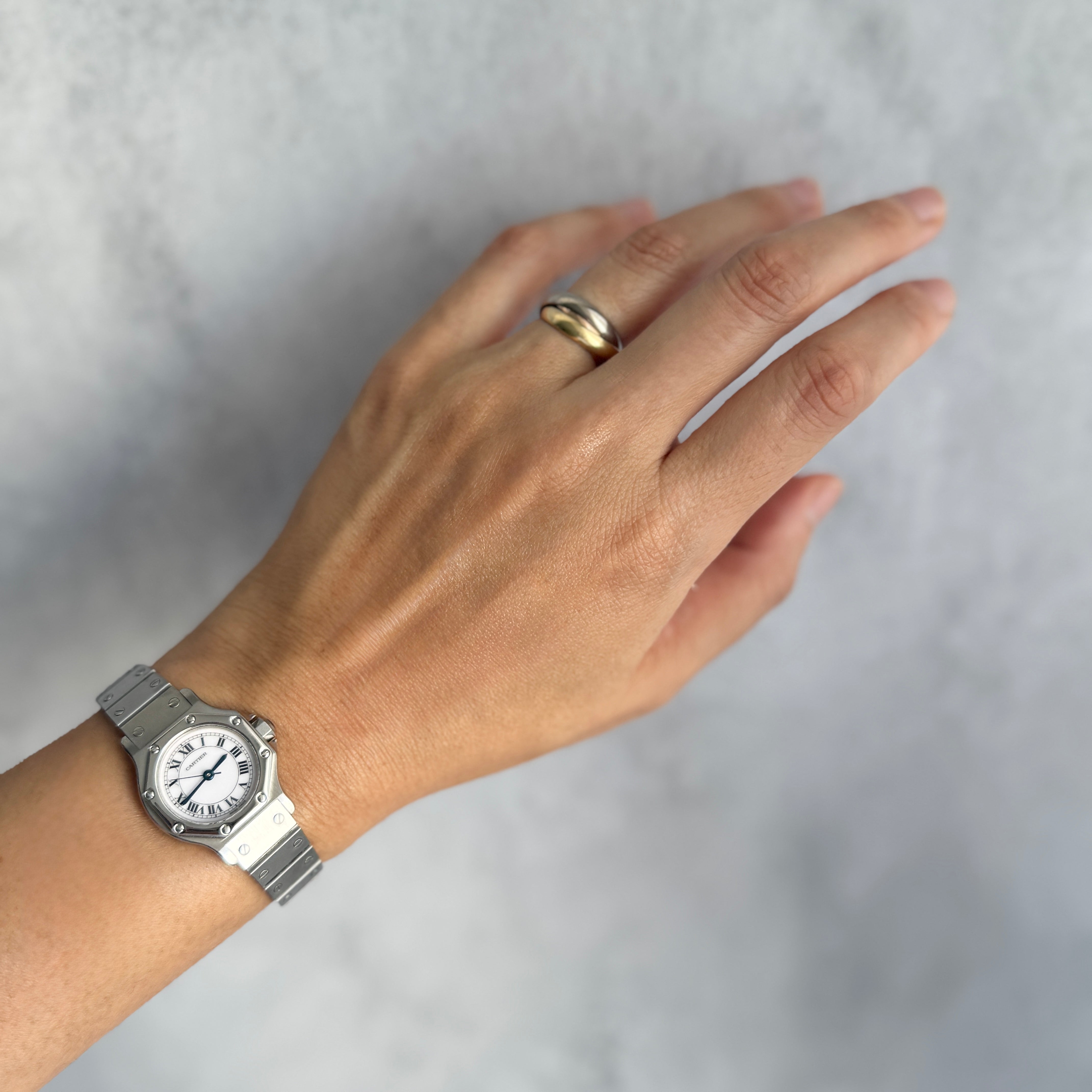 【Cartier】カルティエ サントスオクタゴンSM ステンレス カルティエコンプリートサービス済み