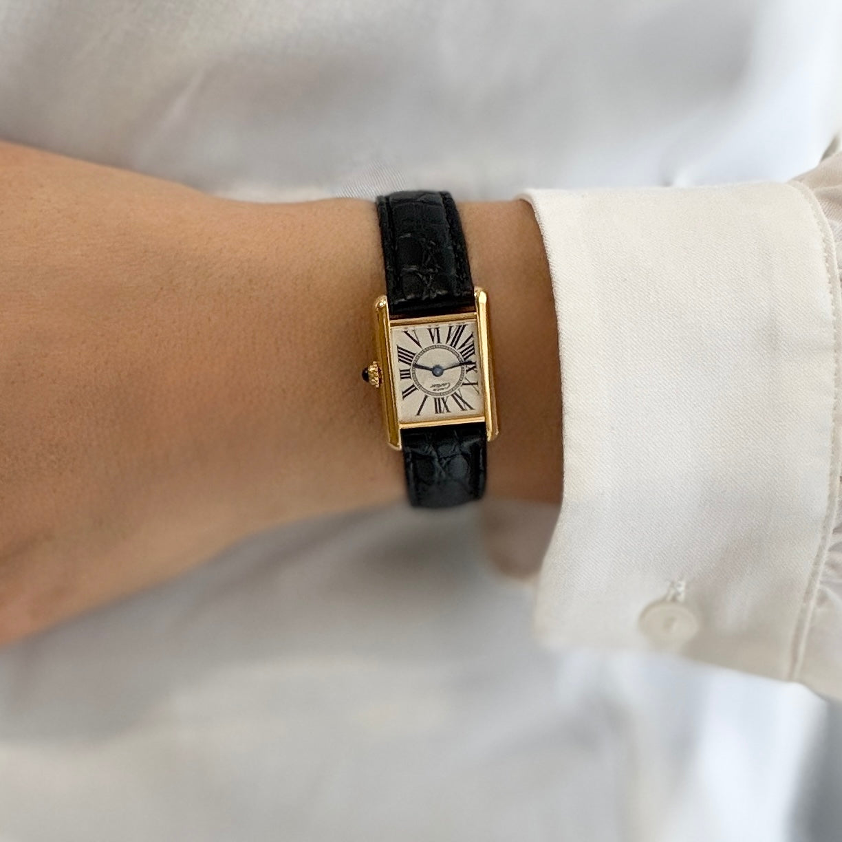 【Cartier】Cartier Must Tank SM Opanin with Original Pin Buckle