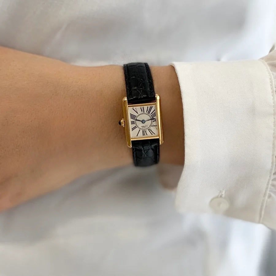【Cartier】カルティエ マストタンク SM オパラン 純正Dバックル付き
