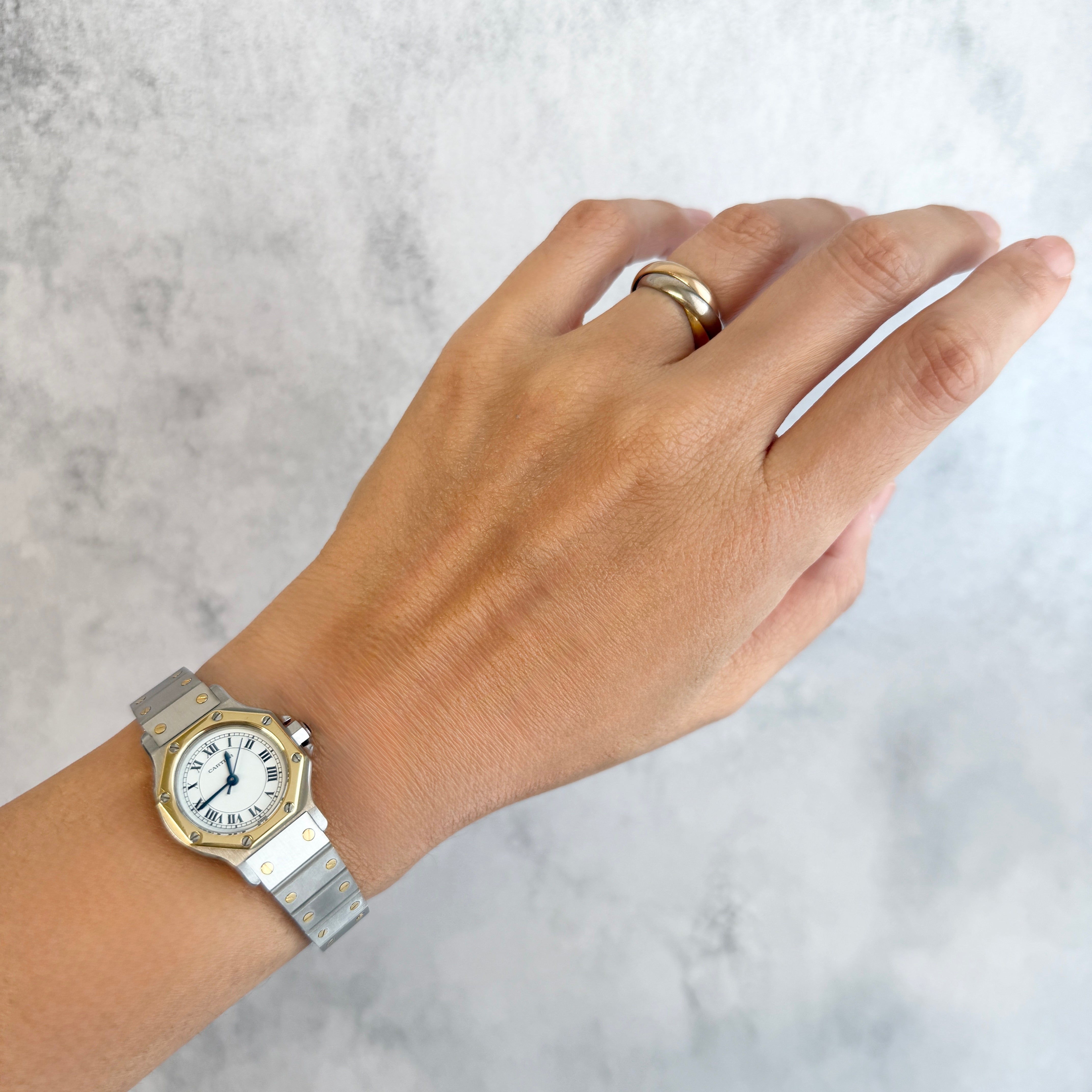 【Cartier】カルティエ サントスオクタゴンSM 18KYG×SS