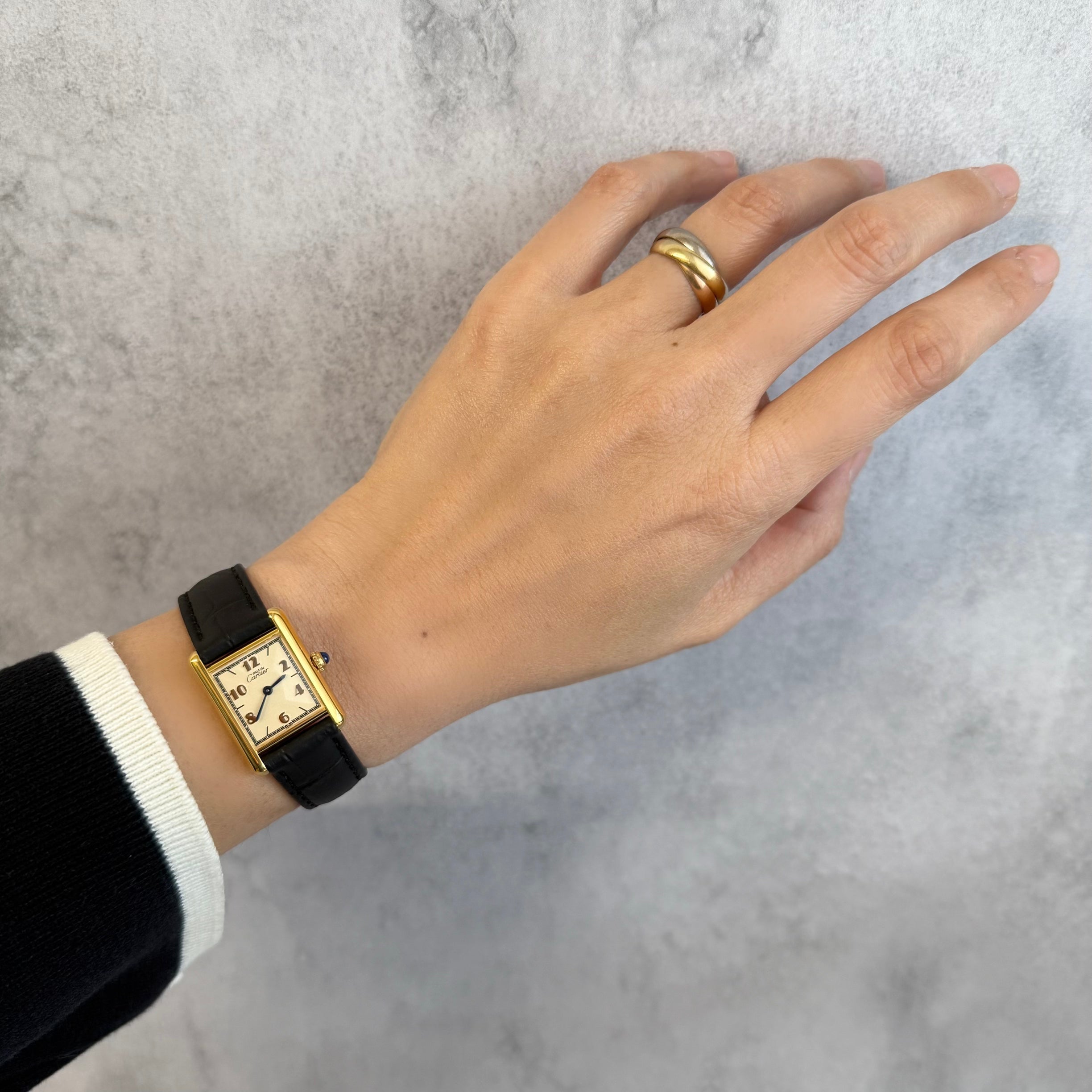 [Cartier] Cartier Must Tank SM Flying Arabic with genuine buckle