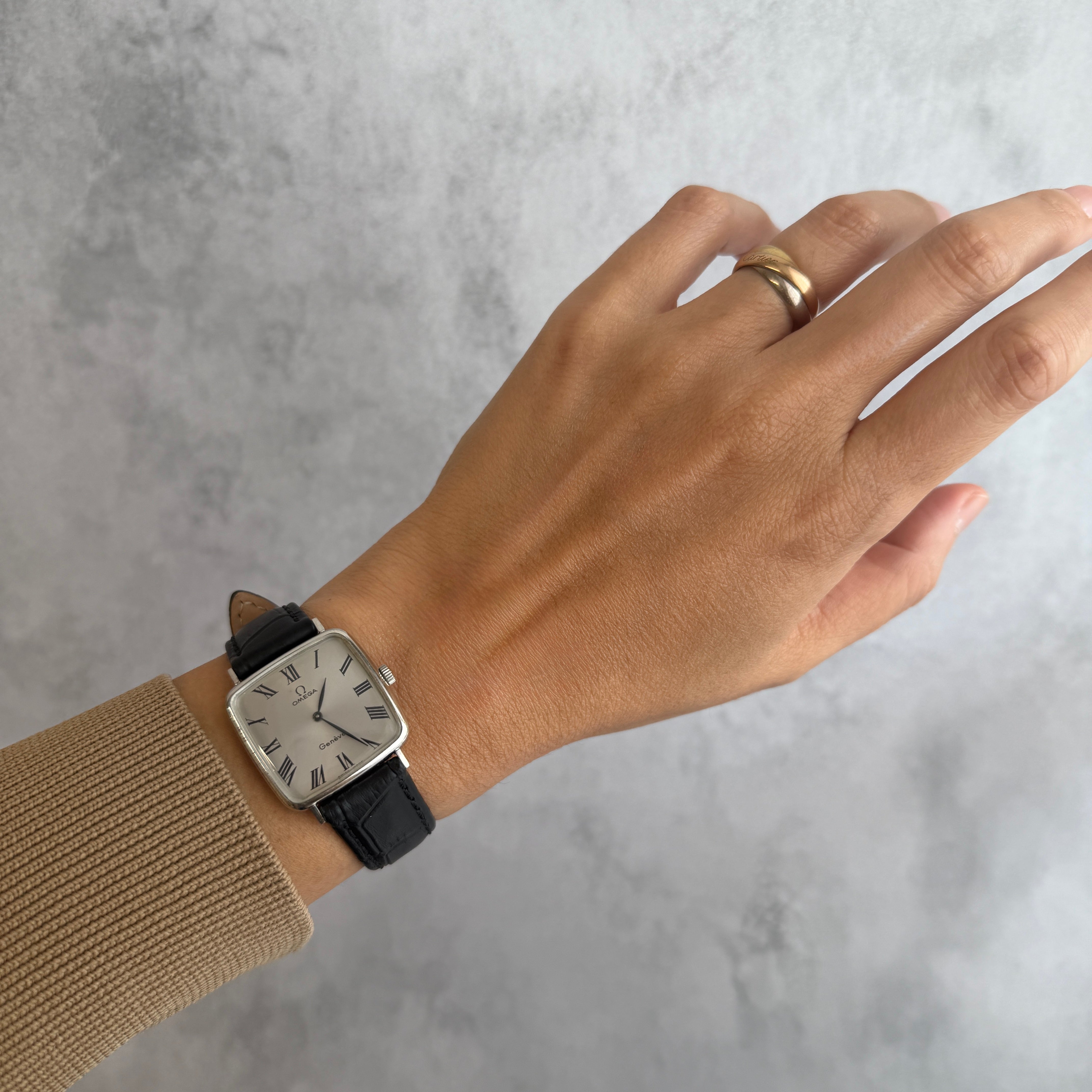 [Omega] 歐米茄日內瓦 WGP 方形銀色男士尺寸附正品扣