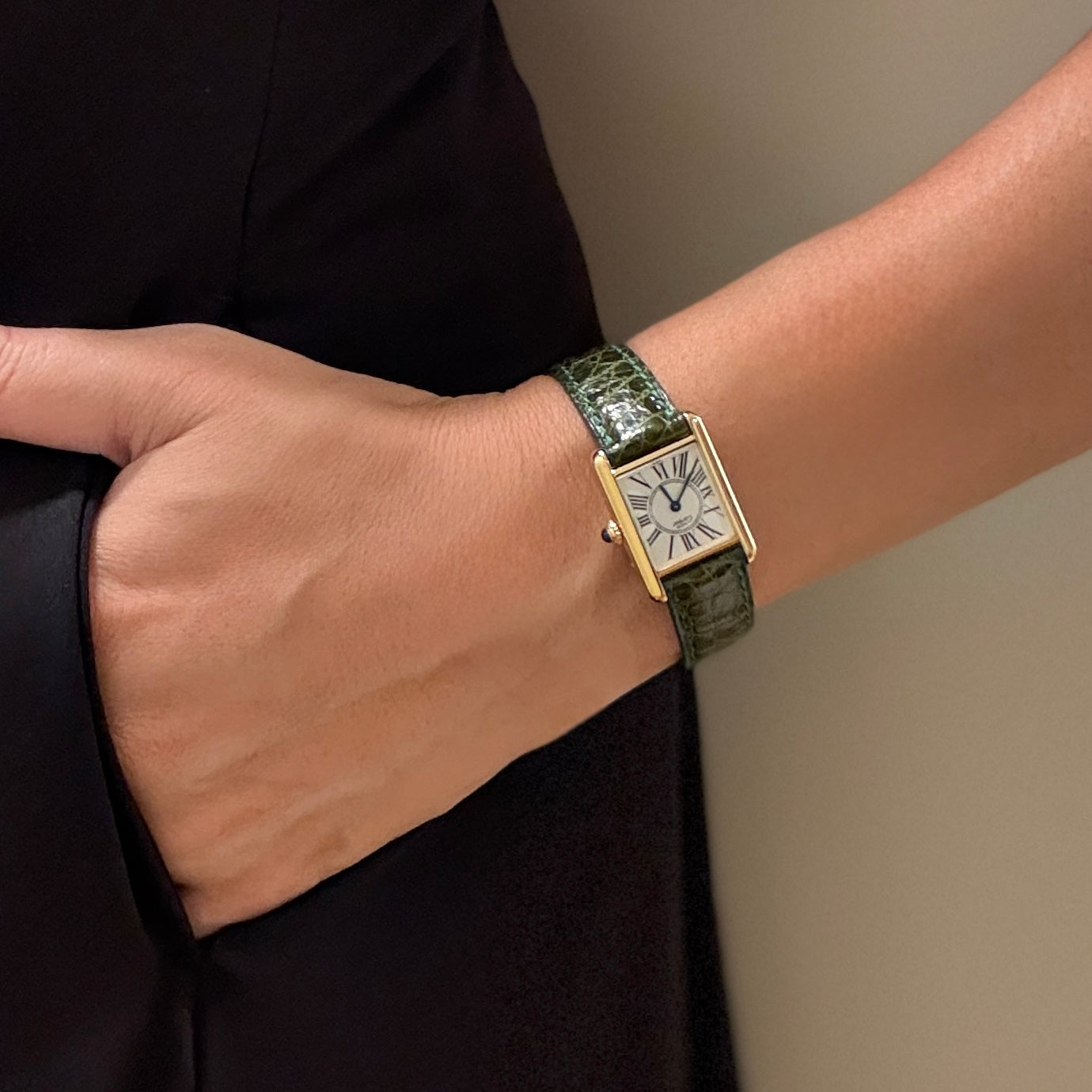 【Cartier】カルティエ マストタンク SMオパラン 純正Dバックル付き