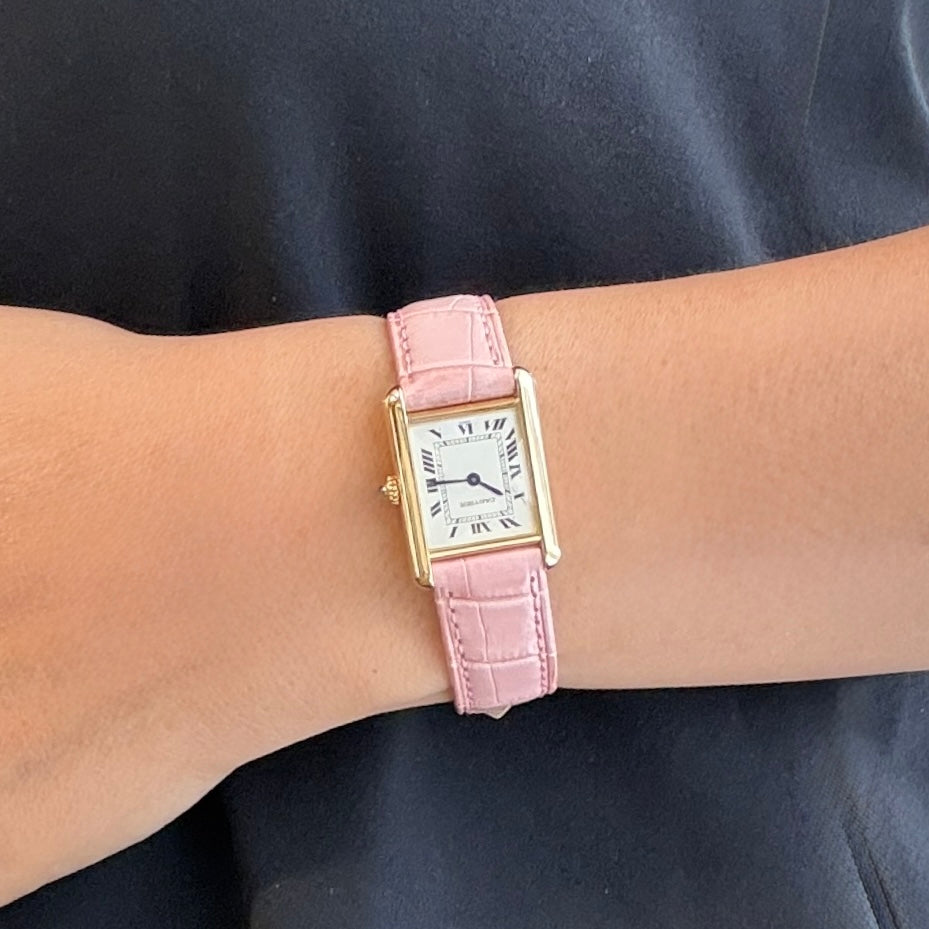 【Cartier】カルティエ タンクルイカルティエ SM 18KYG 付属品完備 カルティエコンプリートサービス済み