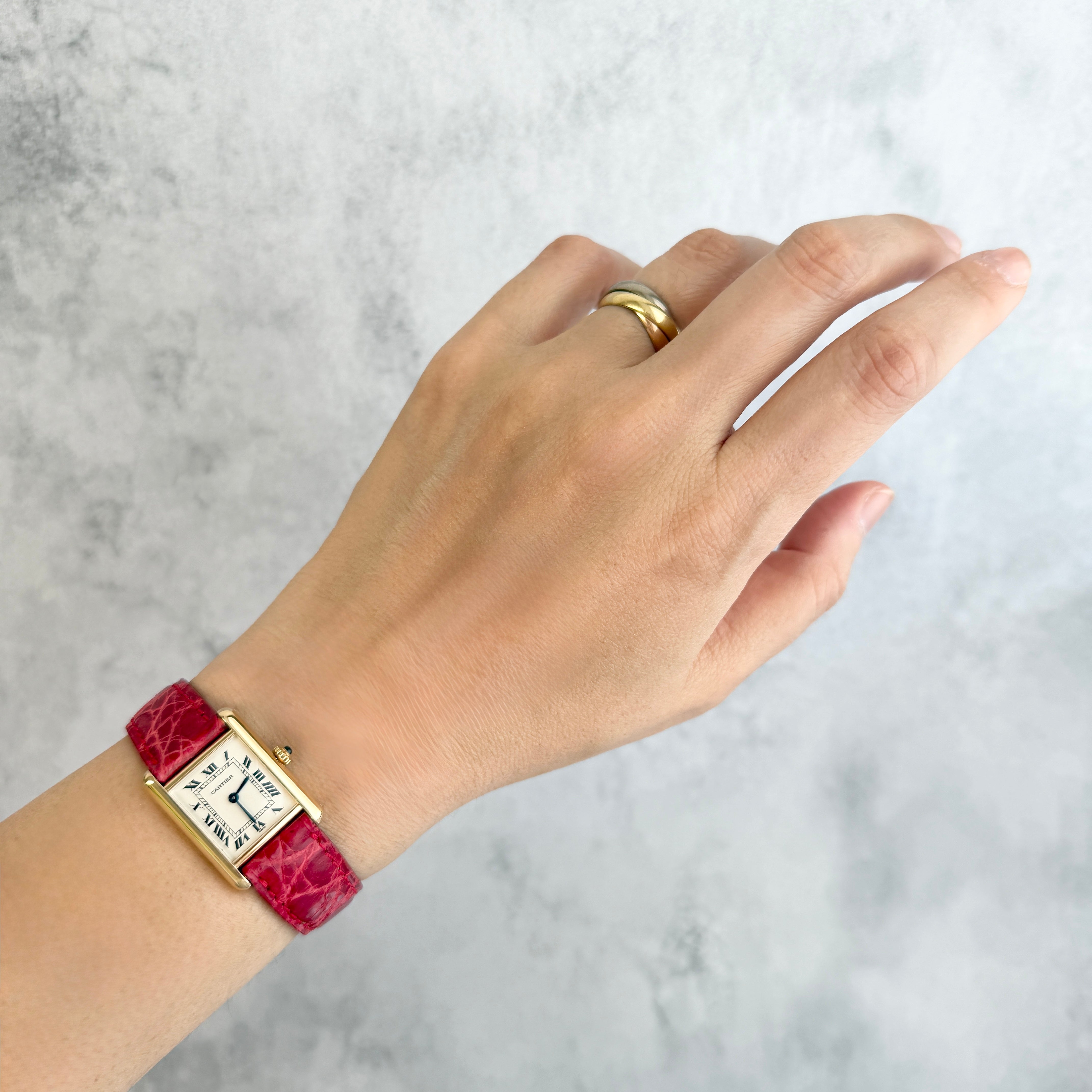 【Cartier】カルティエ タンクルイカルティエ SM 18KYG 付属品完備 カルティエコンプリートサービス済み