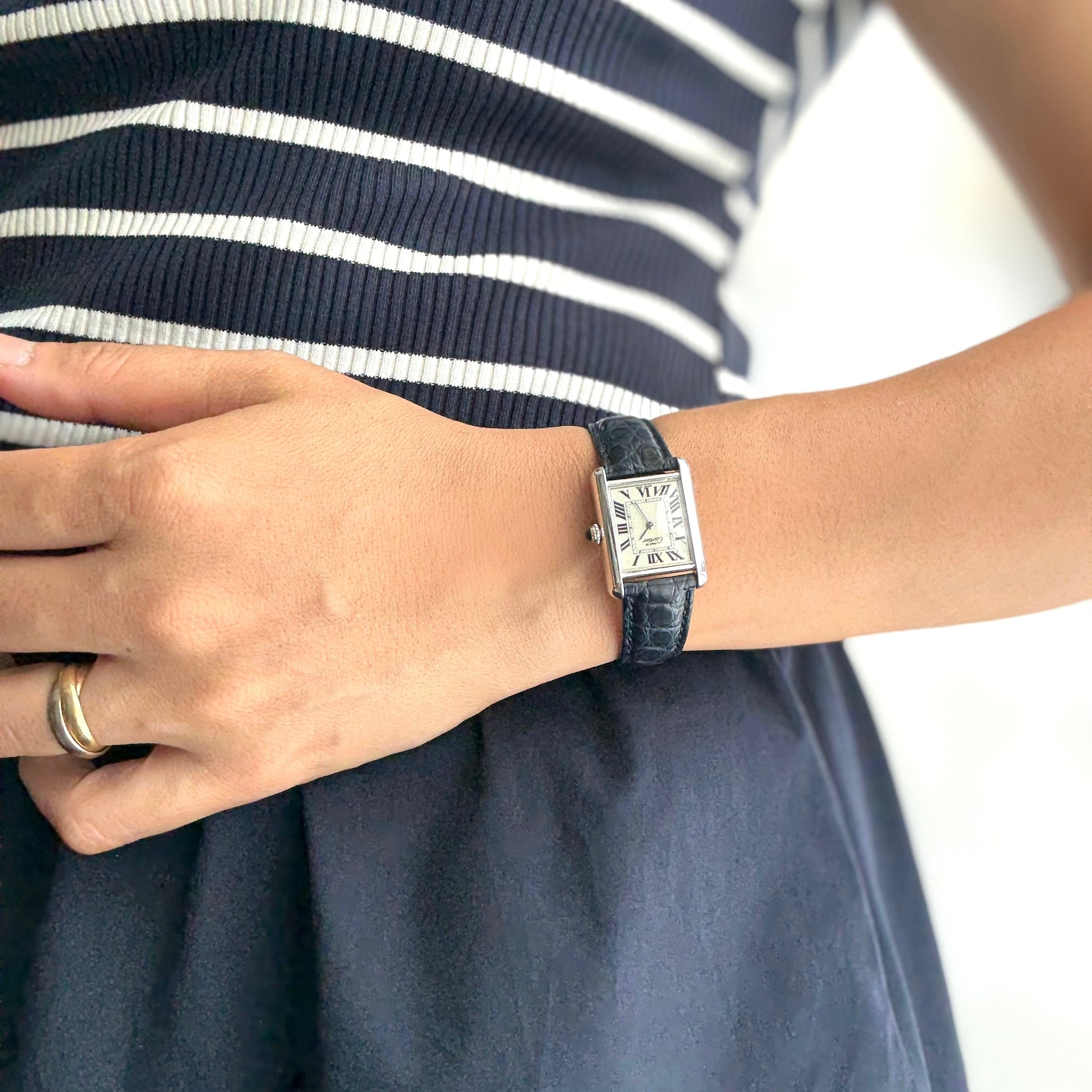 【Cartier】カルティエ マストタンクSM 後期型 2000年クリスマス限定 純正Dバックル付き