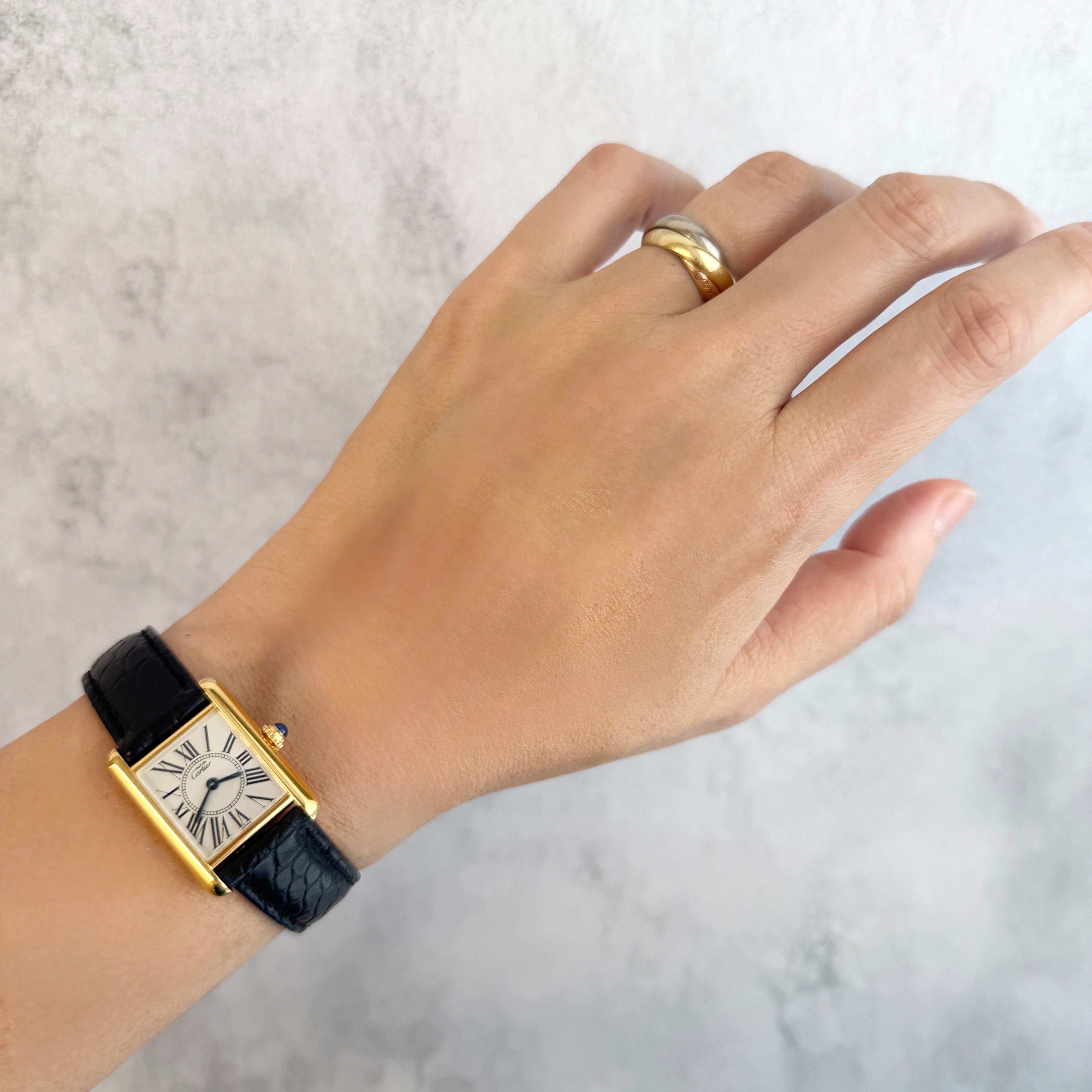 【Cartier】カルティエ マストタンク SM オパラン 純正Dバックル付き