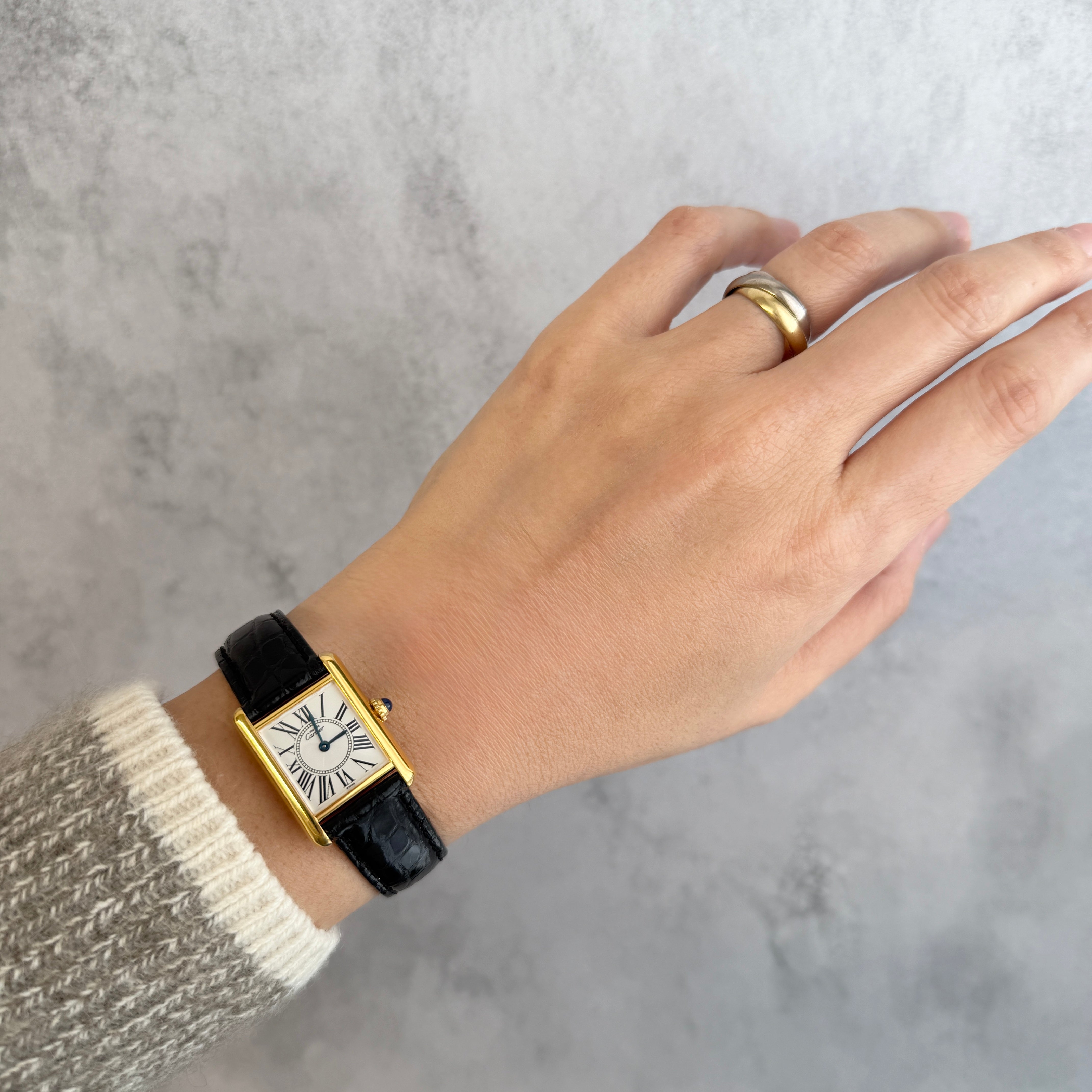 【Cartier】カルティエ マストタンクSM オパラン 純正Dバックル付き