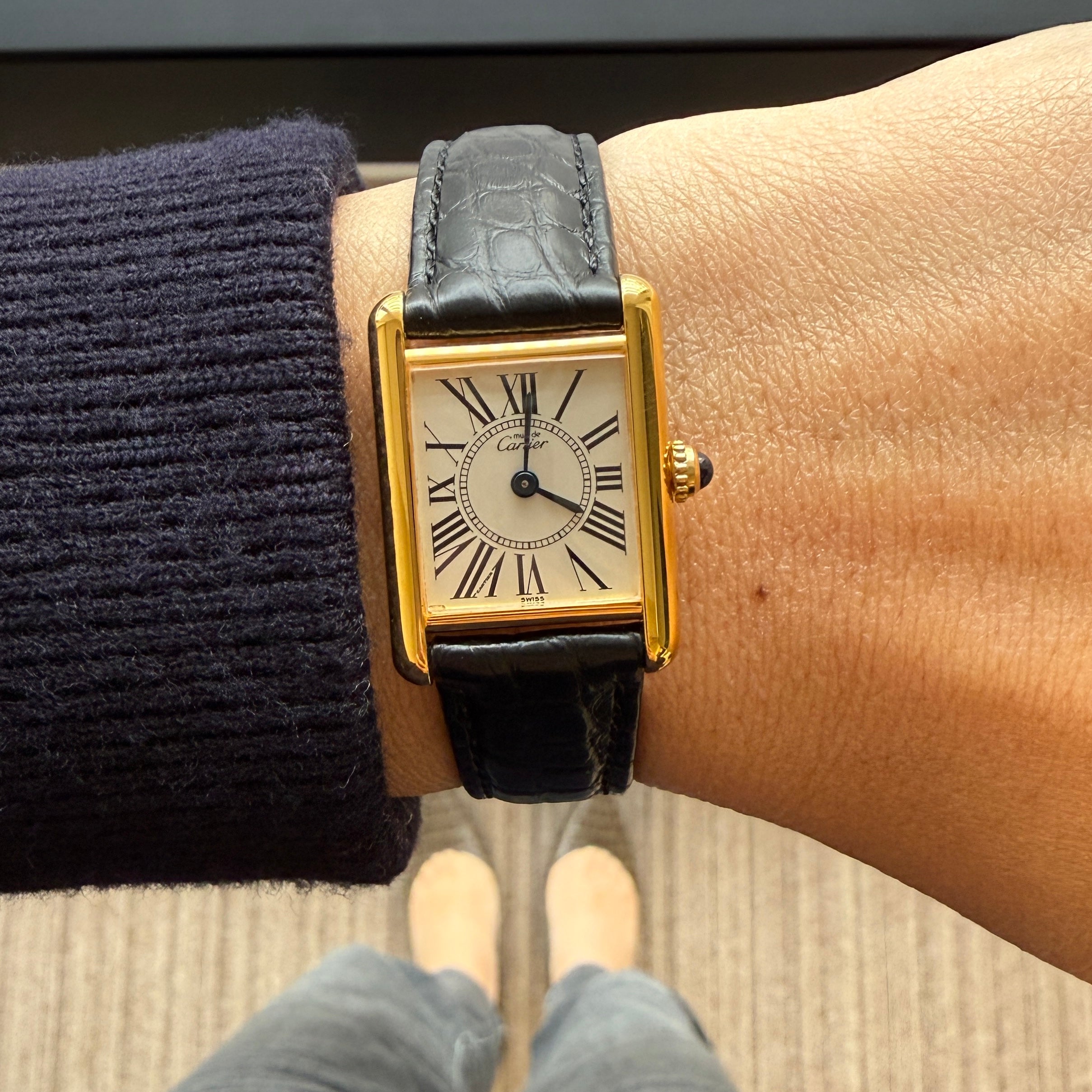 【Cartier】カルティエ マストタンク SMオパラン 純正Dバックル付き