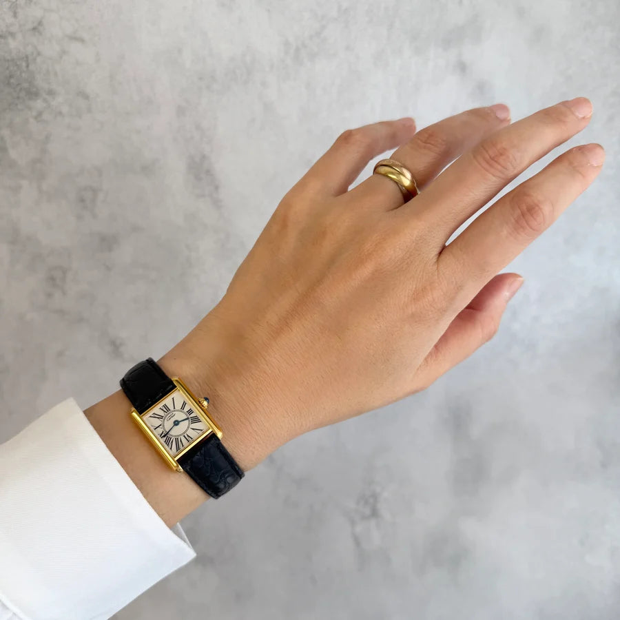 【Cartier】カルティエ マストタンク SM オパラン 純正Dバックル付き