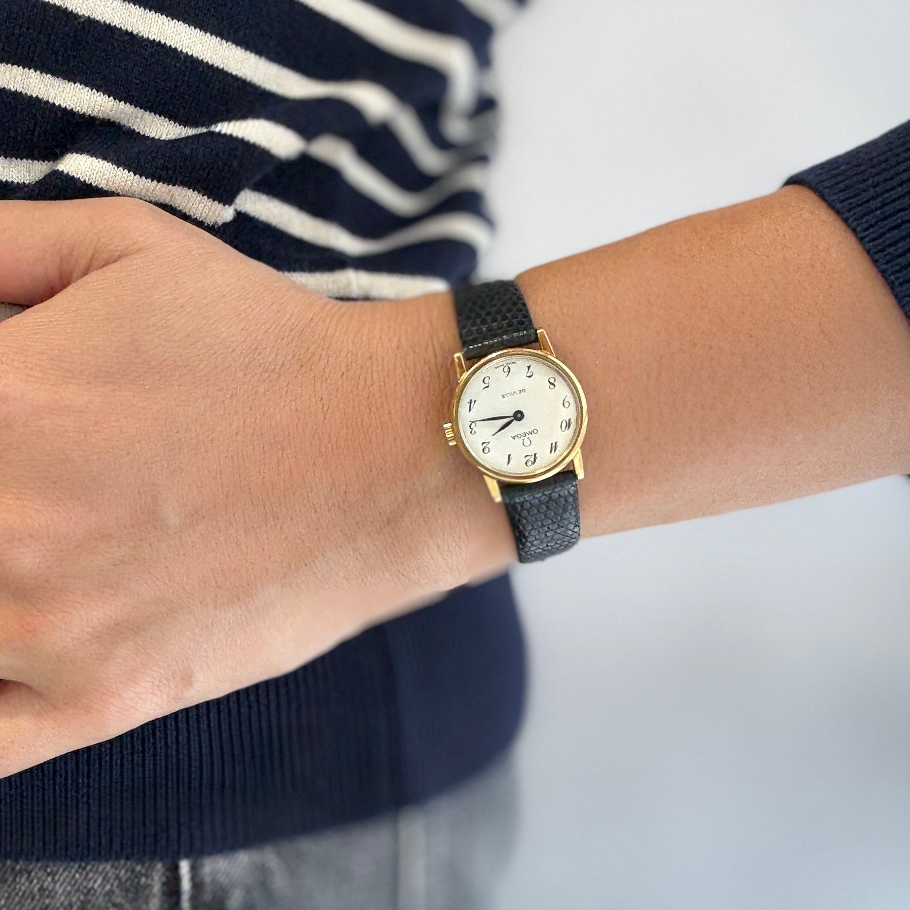 【OMEGA】オメガ デヴィル GP ラウンド White Arabic デッドストック