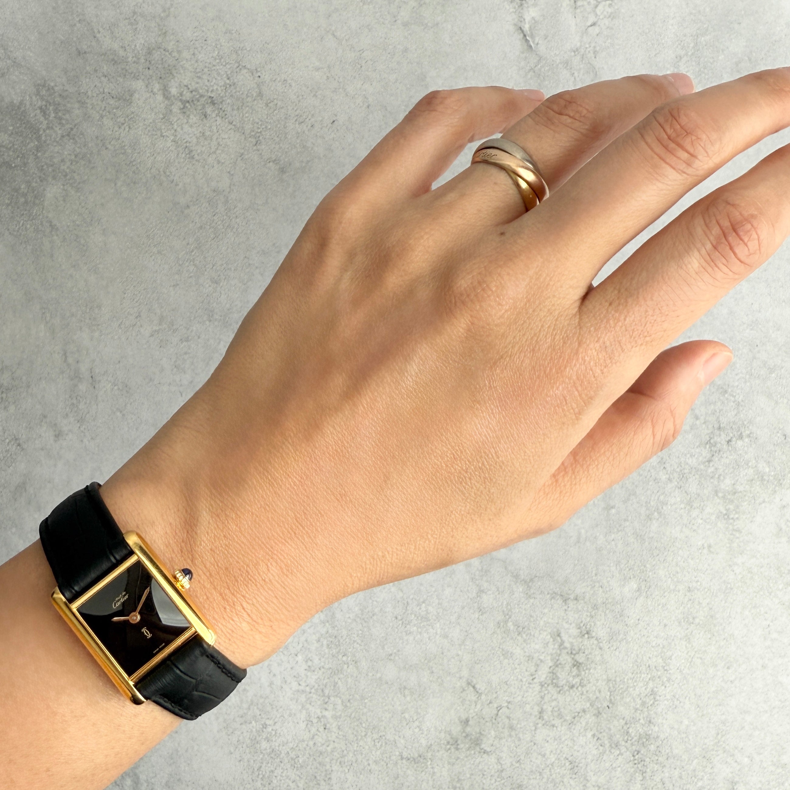 [Cartier] Cartier Must Tank SM Hand-wound Onyx with lifetime warranty