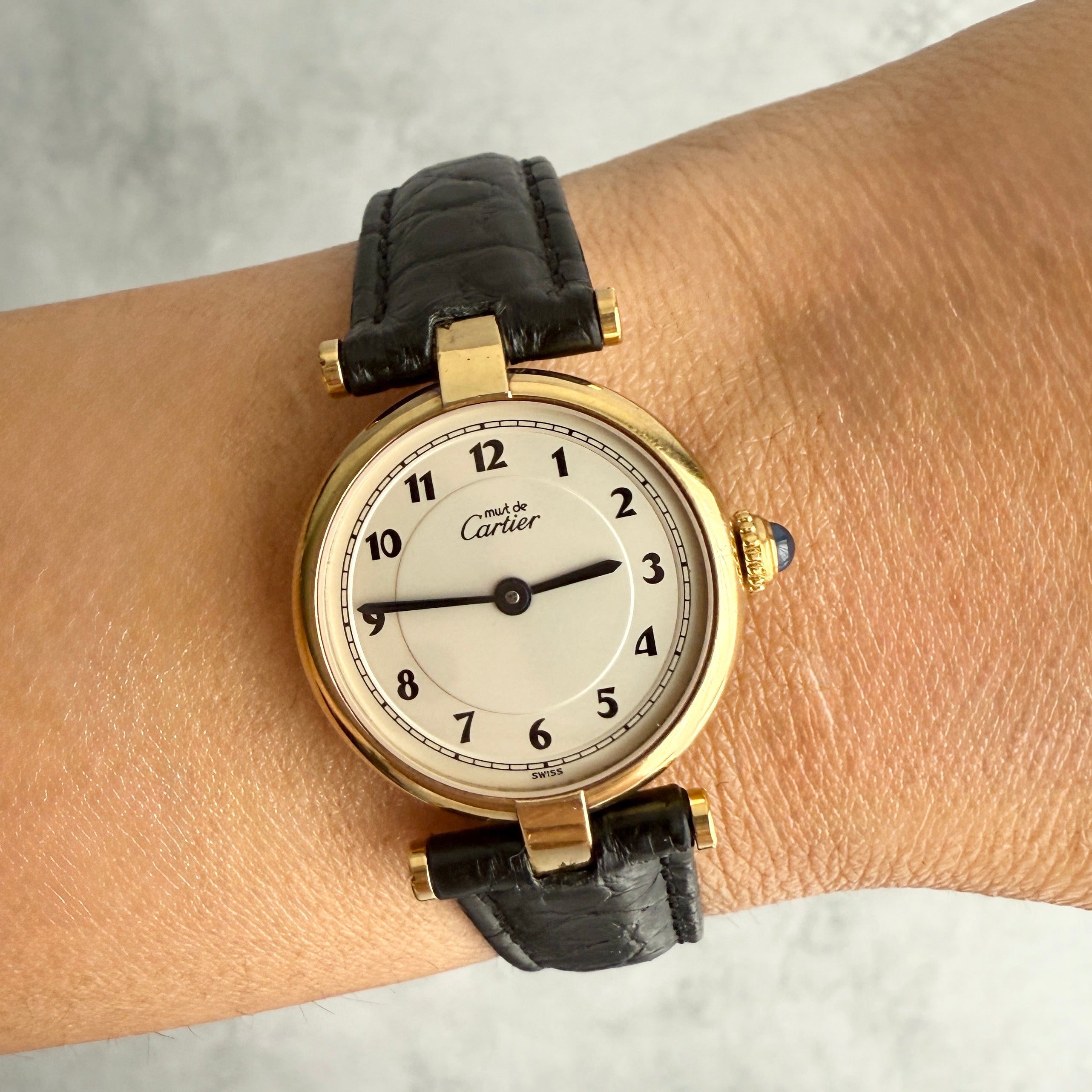 【Cartier】カルティエ マストヴァンドーム SM アラビア 純正Dバックル付き