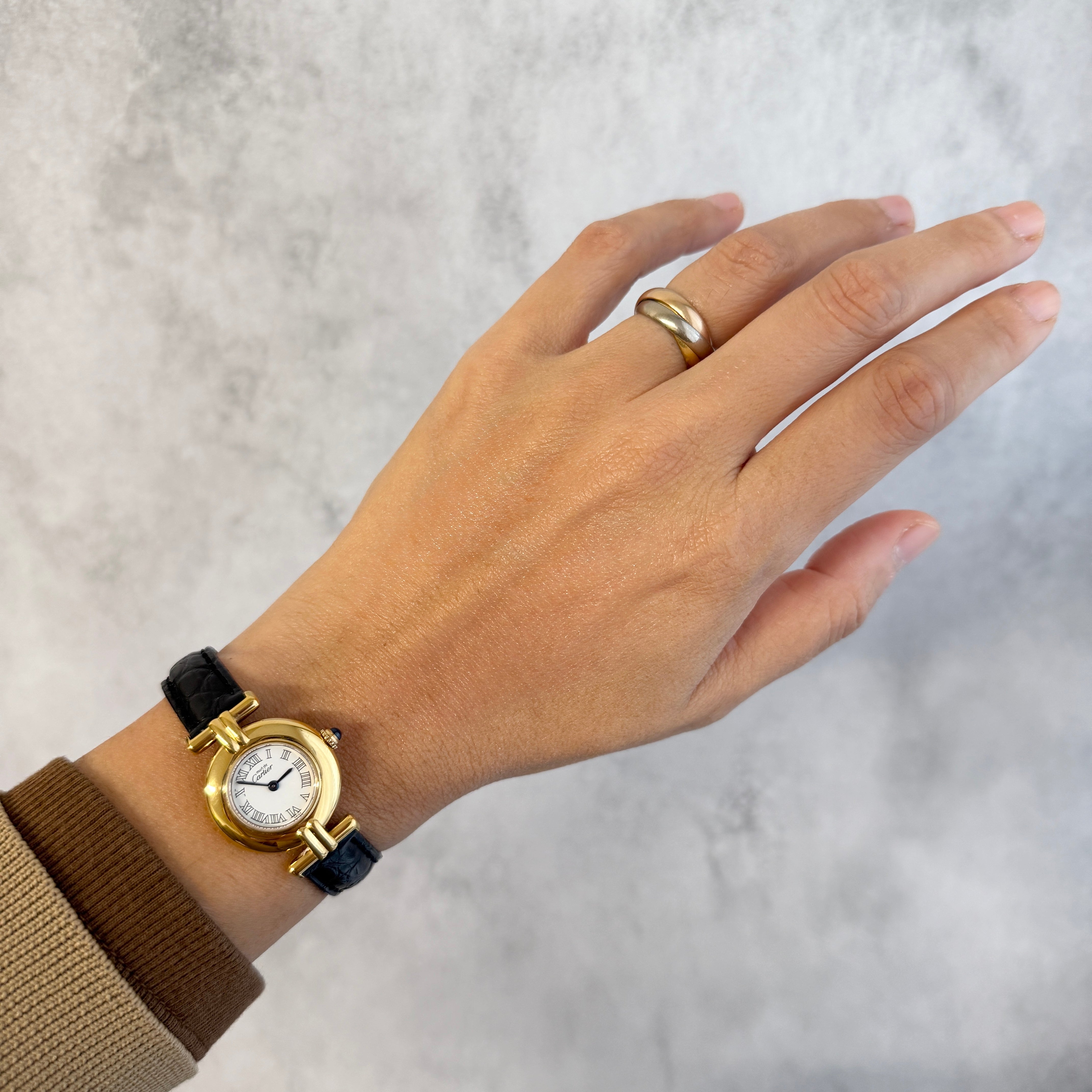 【Cartier】カルティエ マストコリゼ GP ホワイトローマ 純正Dバックル付き