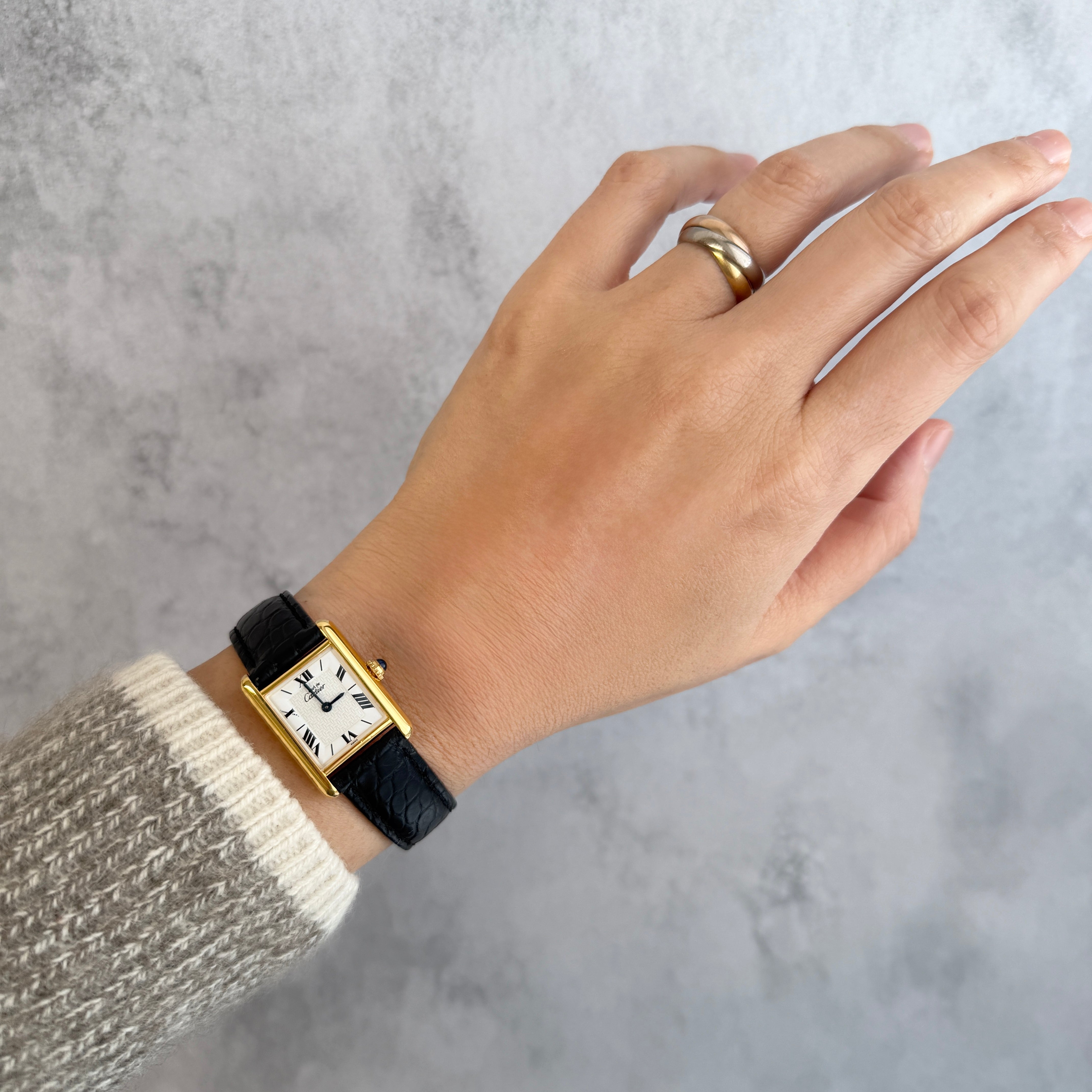 【Cartier】カルティエ マストタンクSM 飛びローマ 付属品完備