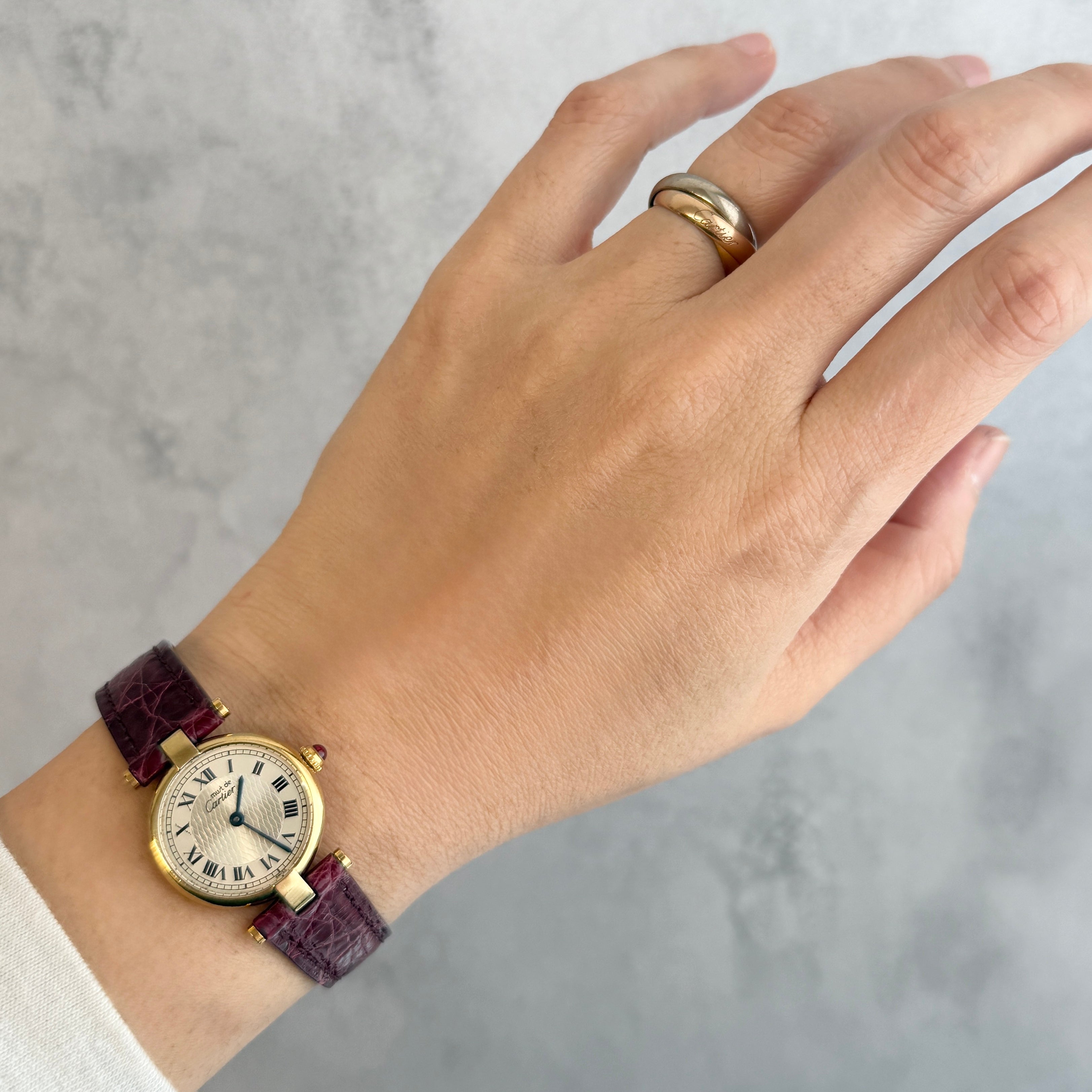 【Cartier】カルティエ マストヴァンドームSM カルティエ創業150周年モデル 世界限定1847本 純正Dバックル付き