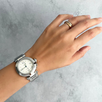f*5様 Cartier パシャＣ35mm 純正ブレスレット 18mmステンレス Cartier】カルティエ パシャC35 White 前期型