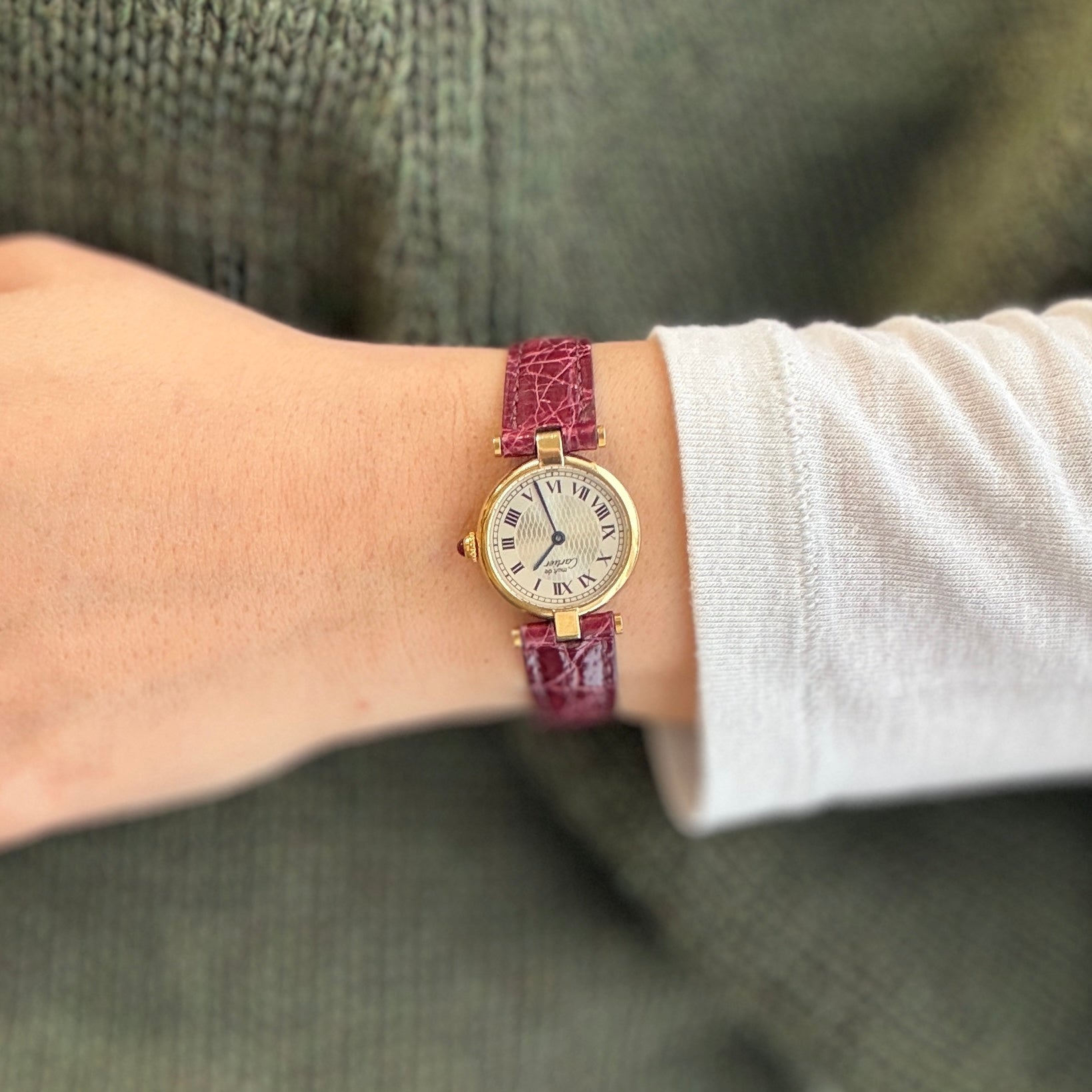 【Cartier】カルティエ マストヴァンドームSM カルティエ創業150周年モデル 世界限定1847本 純正Dバックル付き