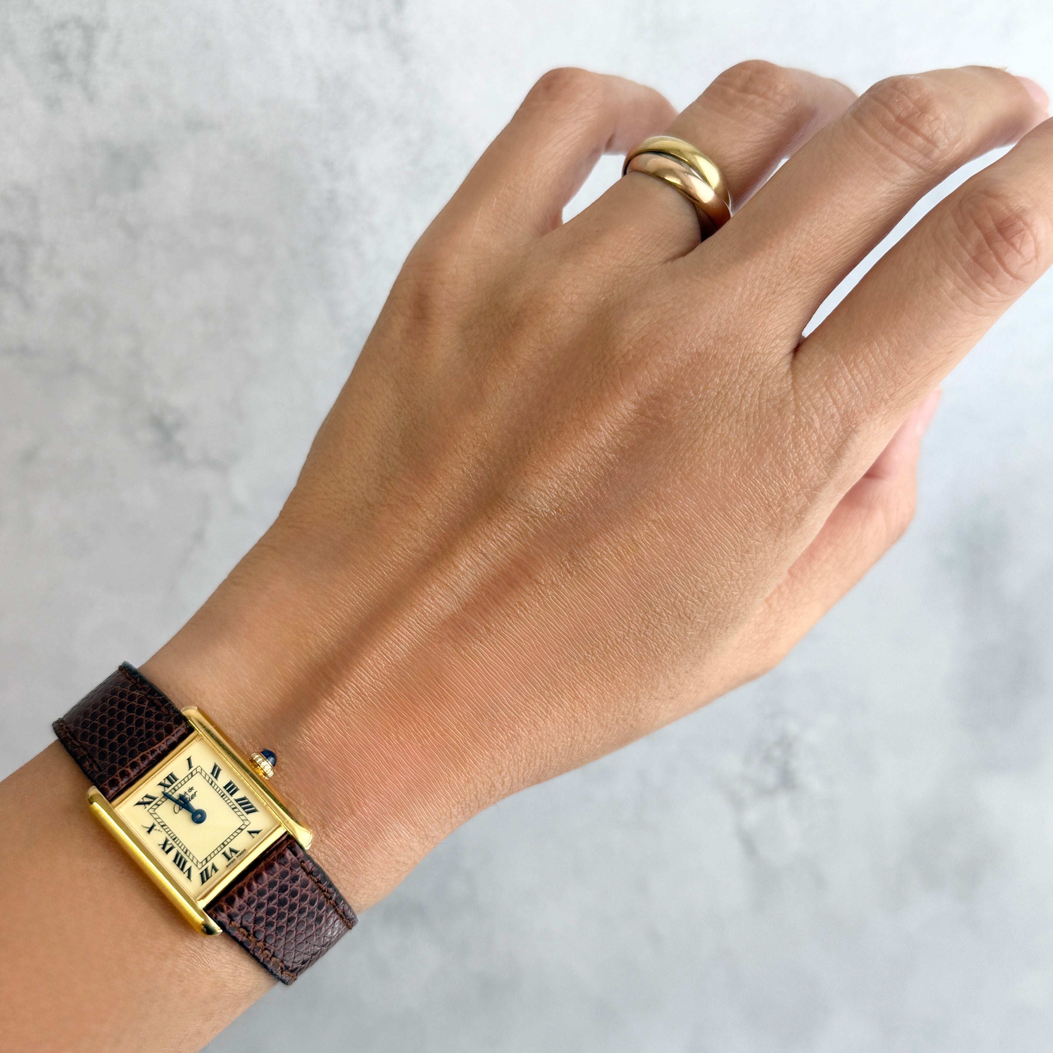 [Cartier] Cartier Must Tank SM, Ivory Roman, Manual Winding, with Permanent Guarantee, Cartier Complete Service Performed