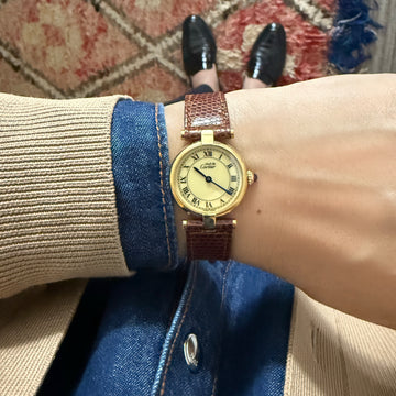 Cartier】カルティエ マストヴァンドーム SMアイボリーローマ 国際永久 Cartier】カルティエ マストヴァンドーム SMアイボリーローマ 国際永久