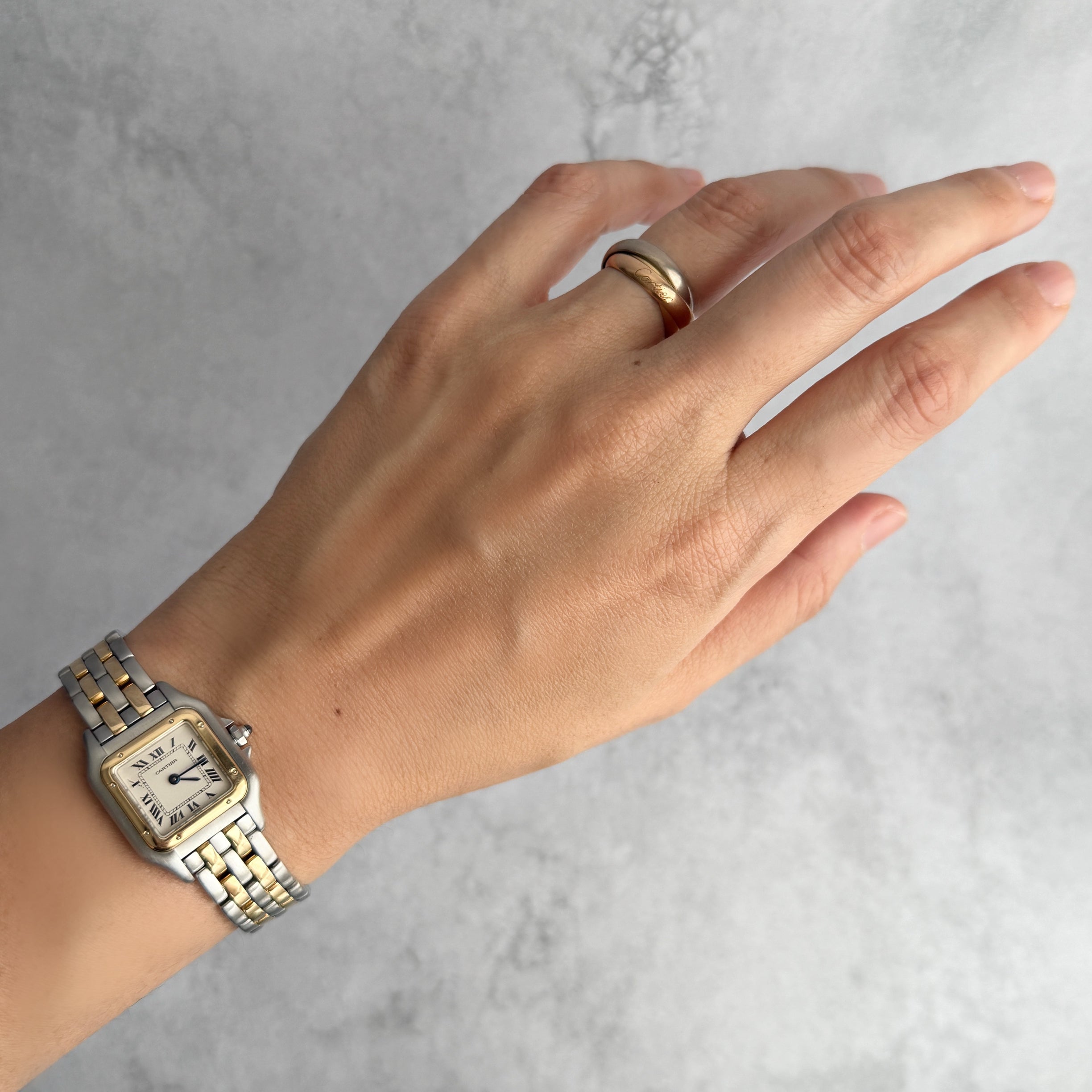 【Cartier】カルティエ パンテールSM 2ロウ 18KYG×SS