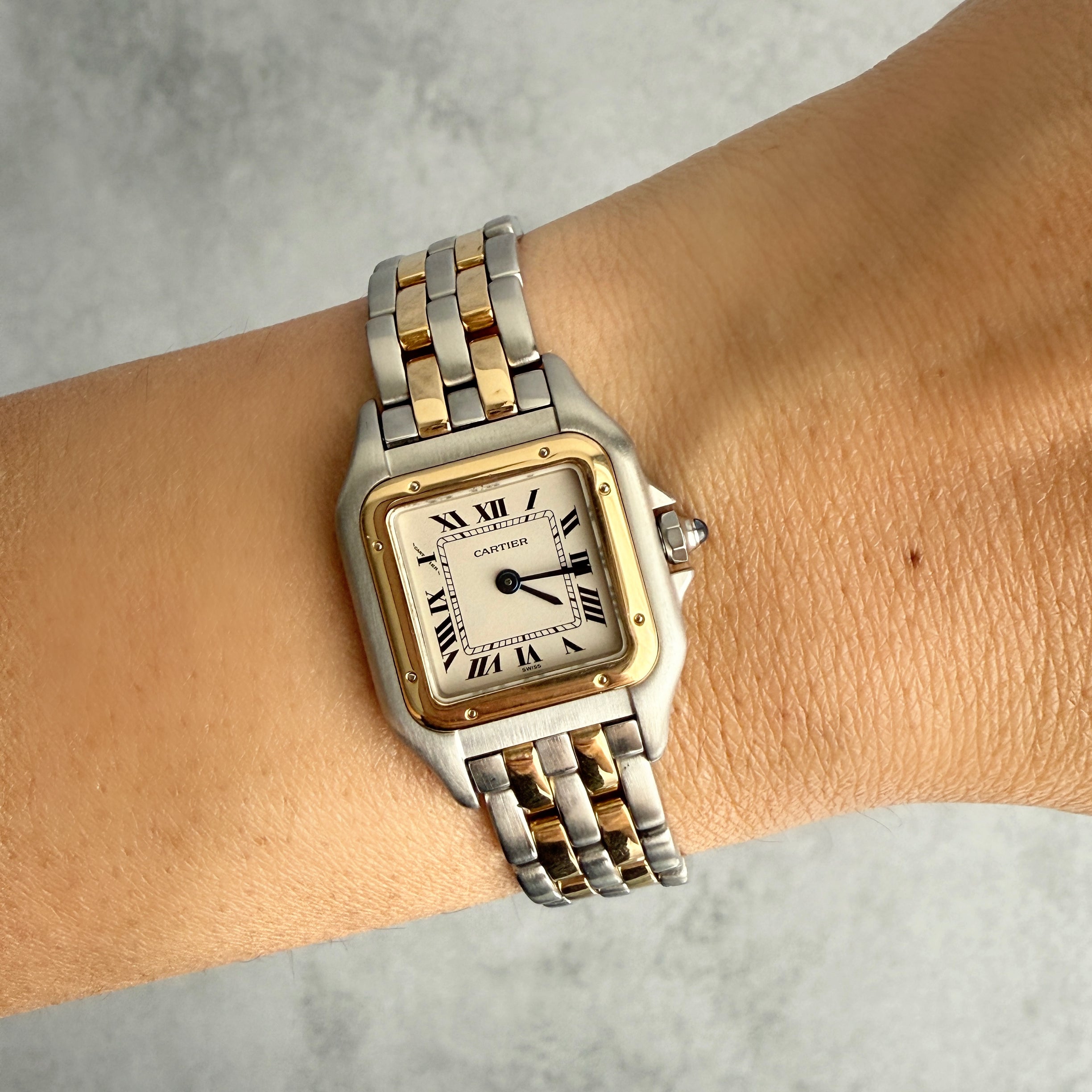 【Cartier】カルティエ パンテールSM 2ロウ 18KYG×SS