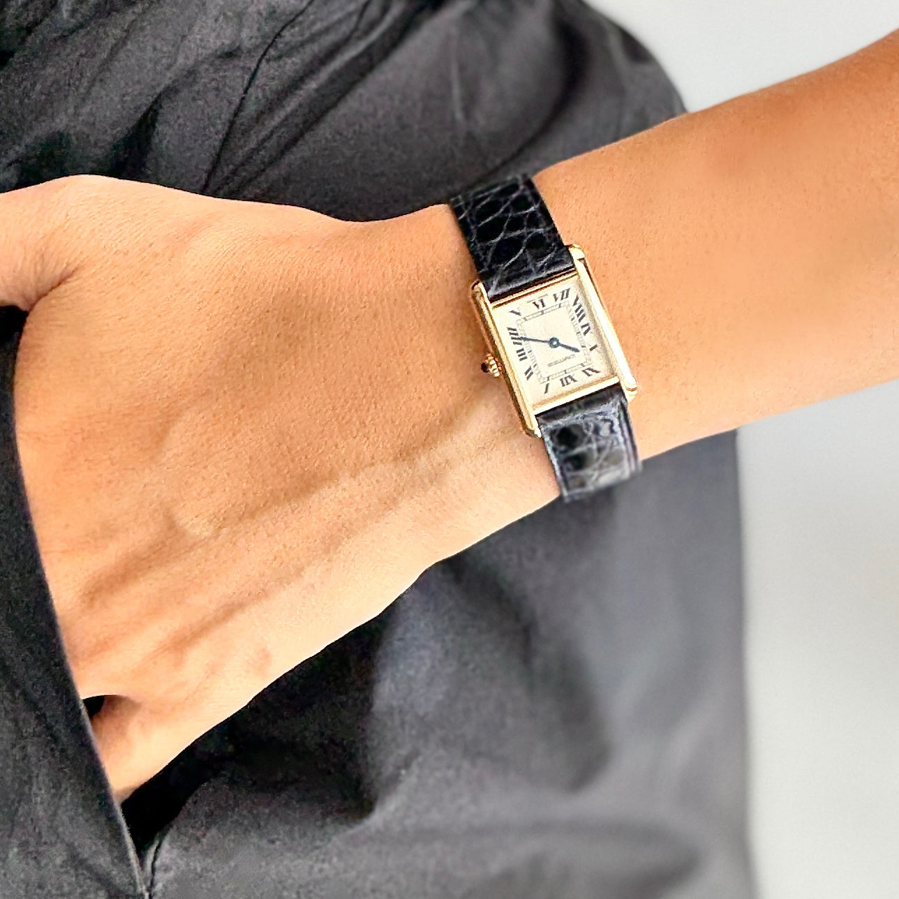 【Cartier】カルティエ タンクルイカルティエSM 18KYG カルティエコンプリートサービス済み