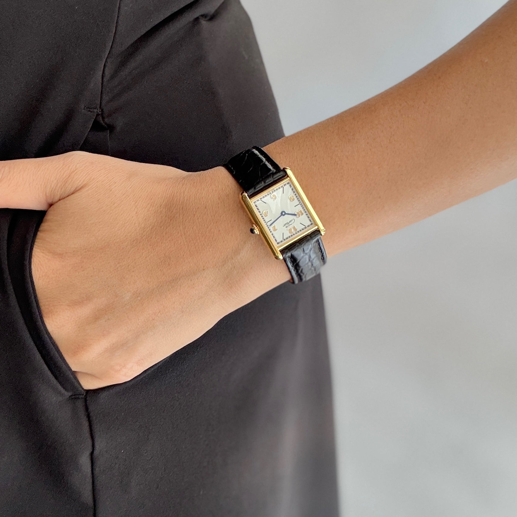 【Cartier】カルティエ マストタンクLM 飛びアラビア 付属品完備 カルティエコンプリートサービス済み