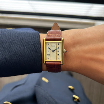 Cartier】カルティエマストタンク LM縦ローマ 純正尾錠付き Cartier】カルティエマストタンク LM縦ローマ 純正尾錠付き