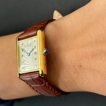 Cartier】カルティエマストタンク LM縦ローマ 純正尾錠付き Cartier】カルティエマストタンク LM縦ローマ 純正尾錠付き