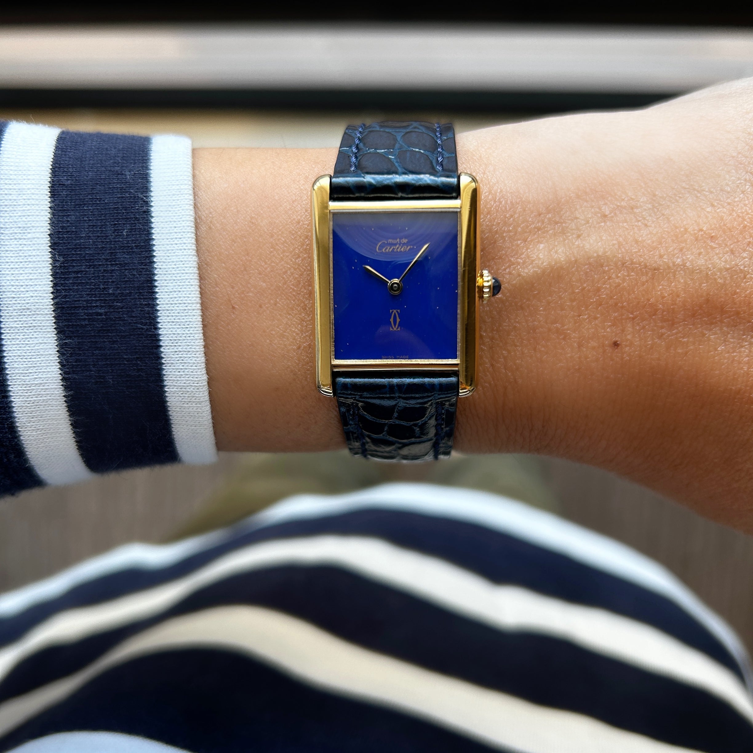 [Cartier] Cartier Must Tank LM Lapis Lazuli with lifetime warranty