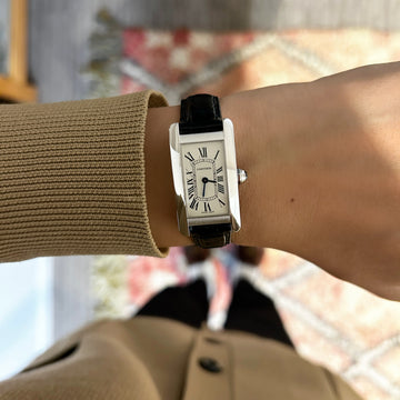 Cartier】カルティエタンクアメリカン SM 18KWG 純正18KWG尾錠付き Cartier】カルティエタンクアメリカン SM 18KWG 純正18KWG尾錠付き