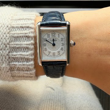 Cartier】カルティエ マストタンク SM後期型 ホワイトアラビア文字盤